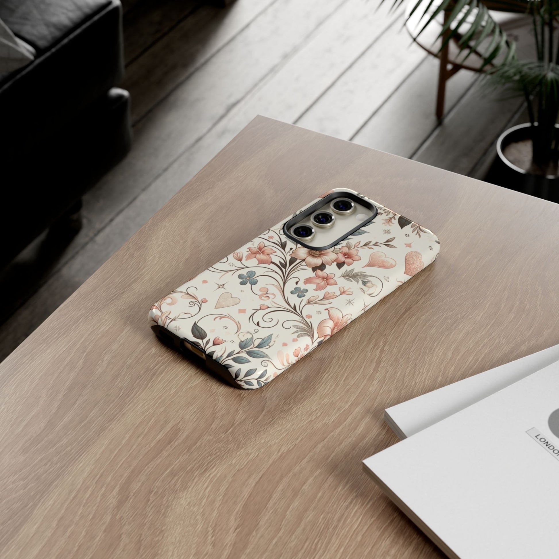 Floral Design Luxury Phone Tough Case Floral Elegant Durable Stylish for Modern Devices iPhone 17, 16 15, Samsung iPhone Samsung Accessory Gift for Her