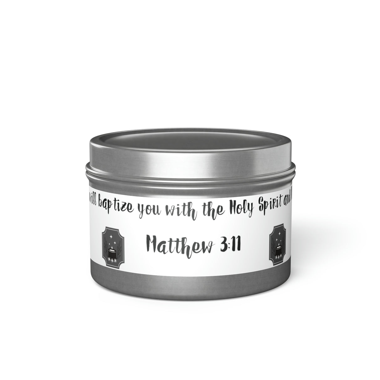 New House Sacred Light Divine Verse Tin Candles Embrace Peace with 4oz/8oz Coconut Soy Wax, Hand-Poured in USA. Lead-Free Wick, 20-40hr Burn. Evergreen, Vanilla, More Spiritual Ambiance Awaits Pure Harmony Grace..
