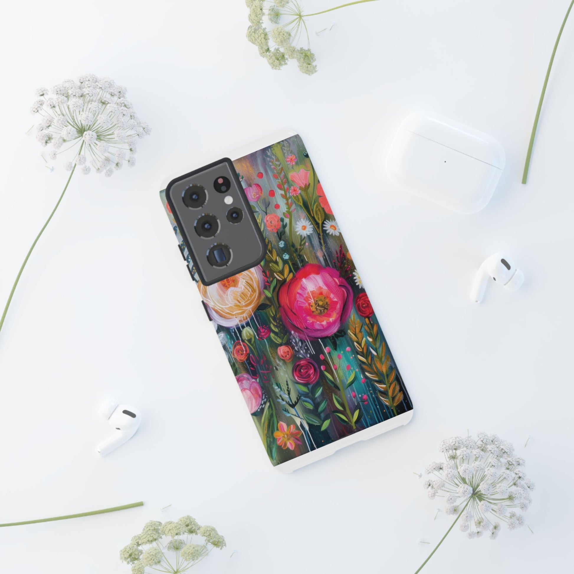 Watercolor Boho Floral Phone Case for iPhone 16 15 14 13 12  21 23 Samsung, and Pixel | Stylish Protective Cover Gift for Her Perfect for Floral Lover - MRSBYVALLE