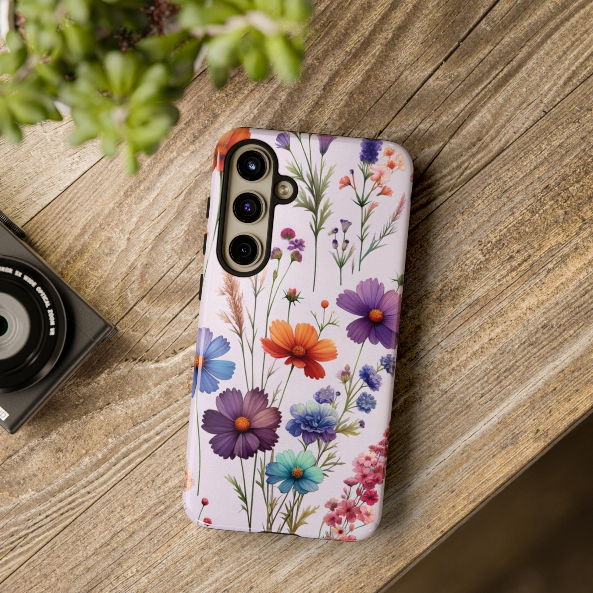 Lavender Wildflowers Protective Phone Case Gift for Her Phone 15, Samsung iPhone Samsung Gift for Her Case iPhone 15, Samsung iPhone Samsung Accessory Gift for Her.