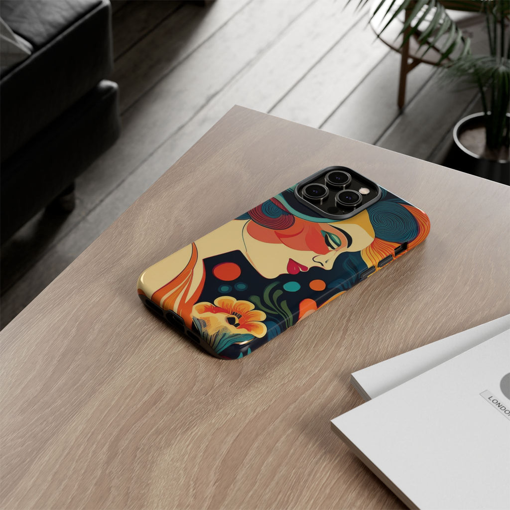 Coque de Téléphone Esthétique Années 50 Rétro Design d'Inspiration Vintage aux Couleurs Pastel Housse Style Mid-Century pour Modèles iPhone et Samsung Galaxy