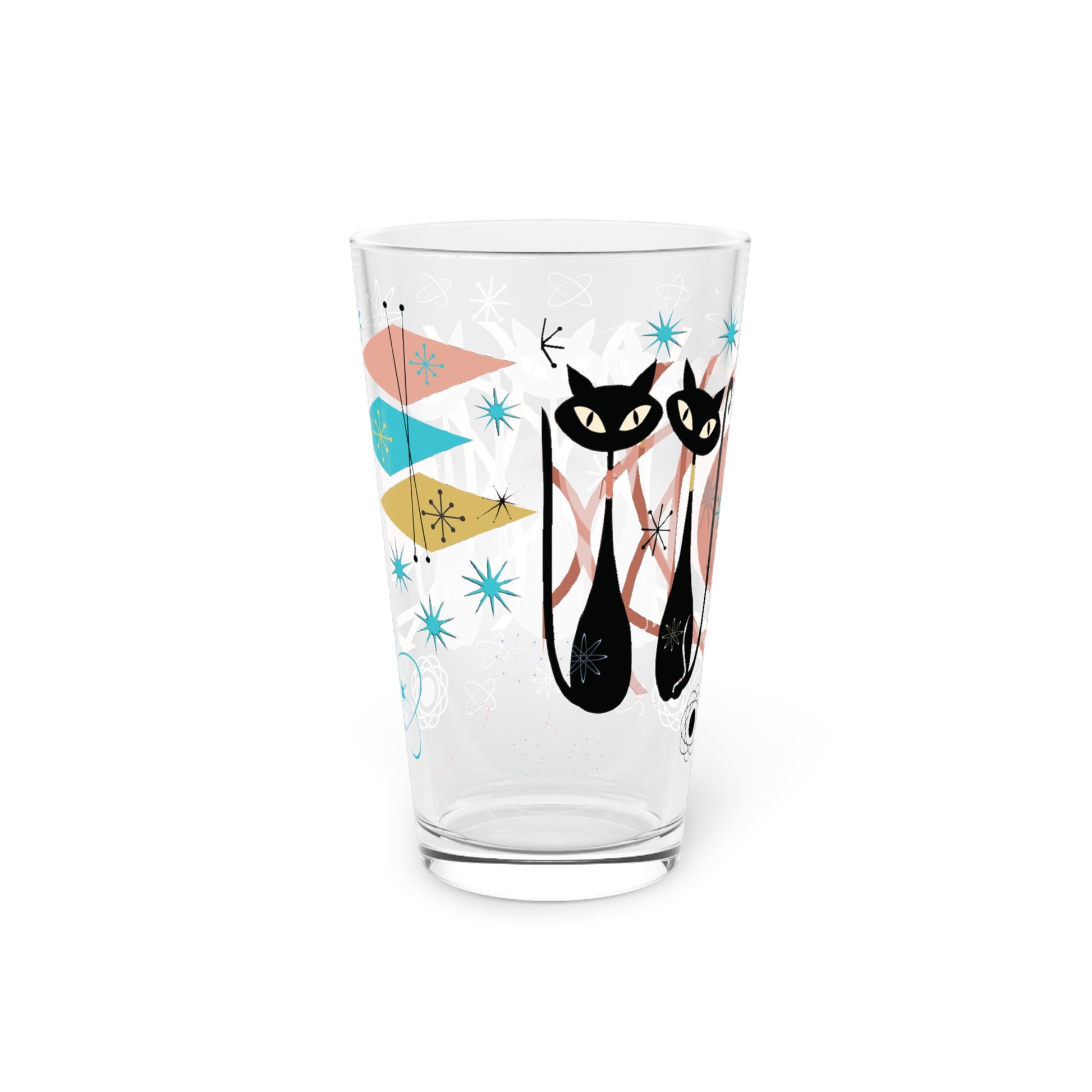 Atomic Cat Pint 16 Oz Glass Stylish & Durable Drinkware for Everyday Use, Perfect Gift Item Dishwasher Party Drinkware, Cocktail, Wedding Perfect for Parties Glassware, New House Gift.