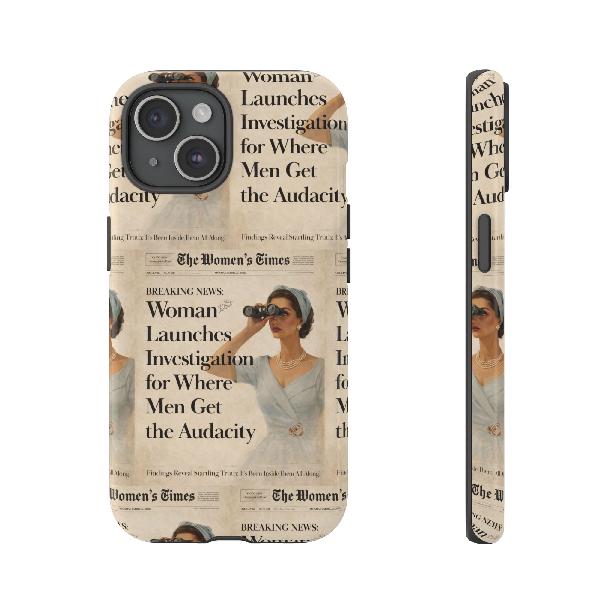 Funny Vintage Sarcastic Women Phone Case | Retro Sarcasm Text Design