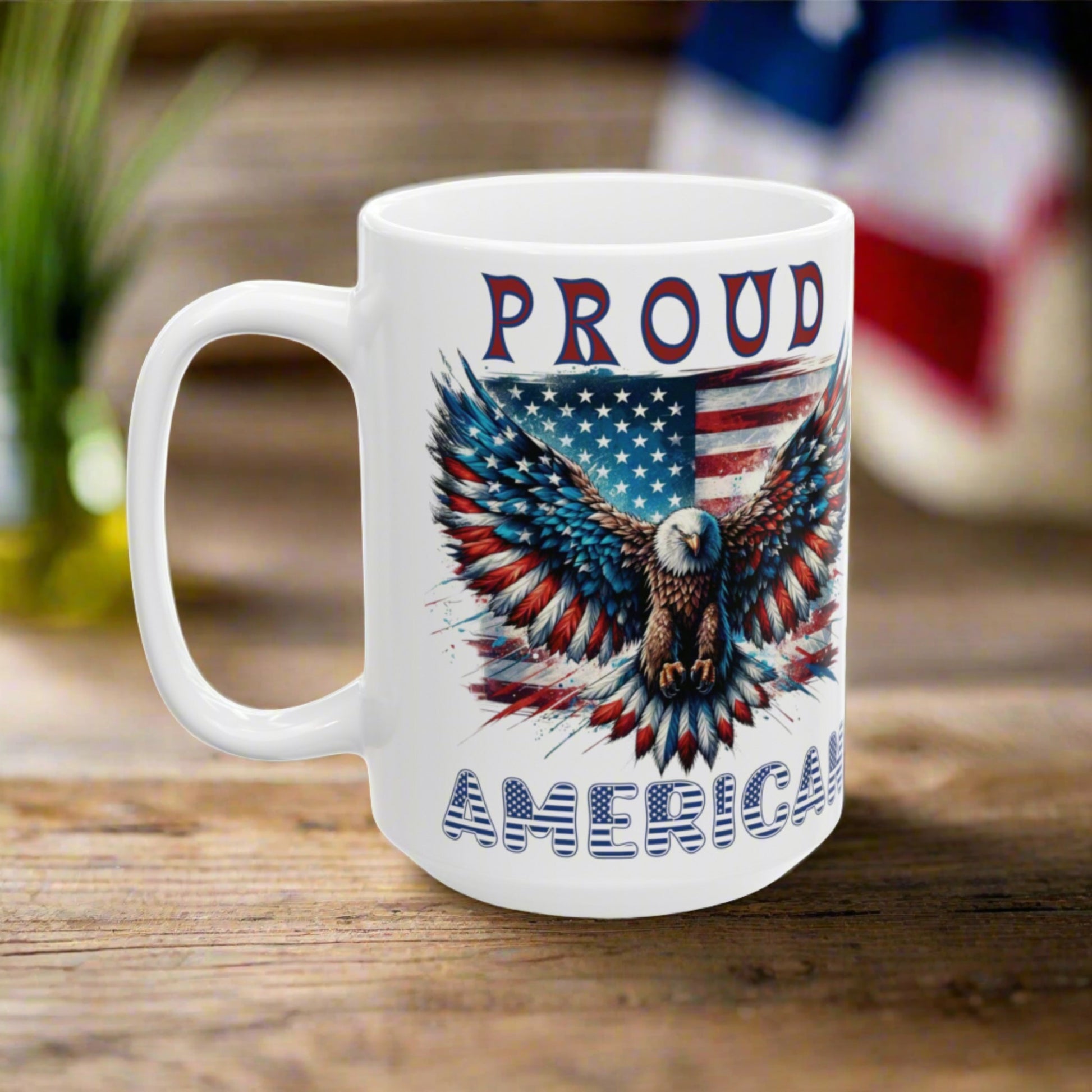 Patriotic American Flag and Eagle Coffee Mug Celebrate Freedom Perfect for Veterans, Patriots, and Proud Americans Ceramic Mug Coffee Ceramic Mugs Perfect for Your Morning Brew - MRSBYVALLE