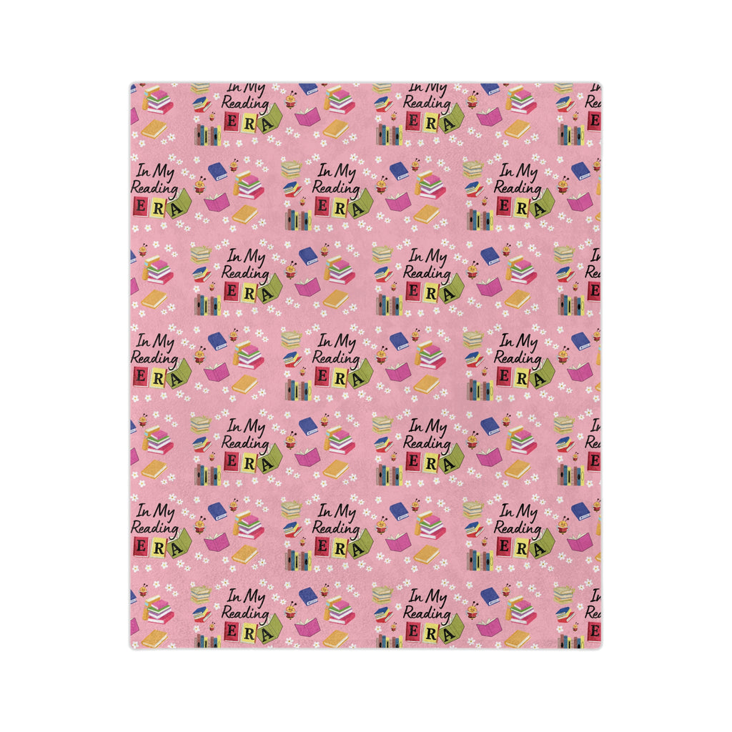 Cozy Pink "In My Reading ERA Blanket Soft Stylish Throw for Book Lovers Perfect for Reading Nooks, Bedrooms Gifts | Ideal for Relaxing with a Good BookThrow in 60x50 & 80x60, Lightweight, Warm, Perfect for Home