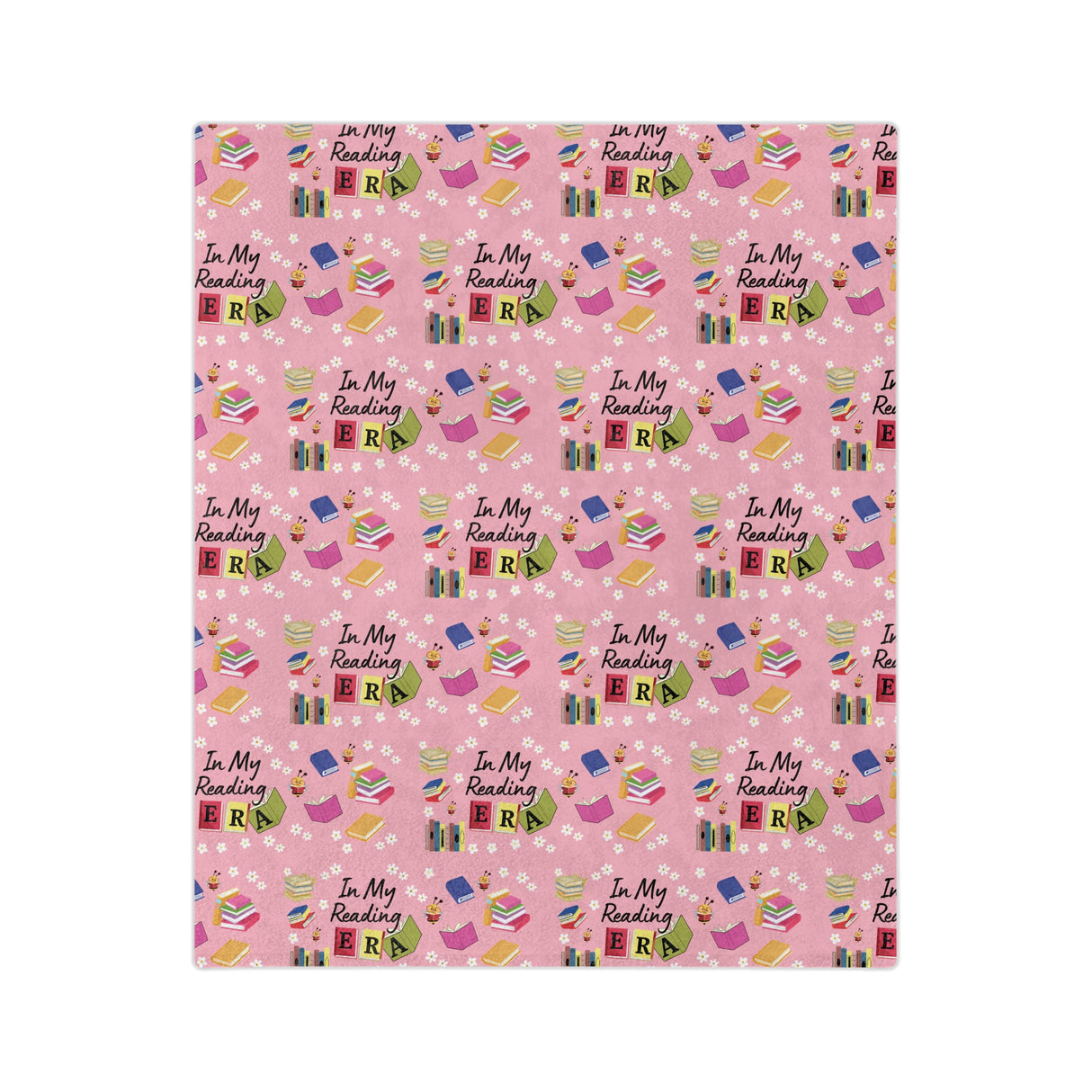 Cozy Pink "In My Reading ERA Blanket Soft Stylish Throw for Book Lovers Perfect for Reading Nooks, Bedrooms Gifts | Ideal for Relaxing with a Good BookThrow in 60x50 & 80x60, Lightweight, Warm, Perfect for Home