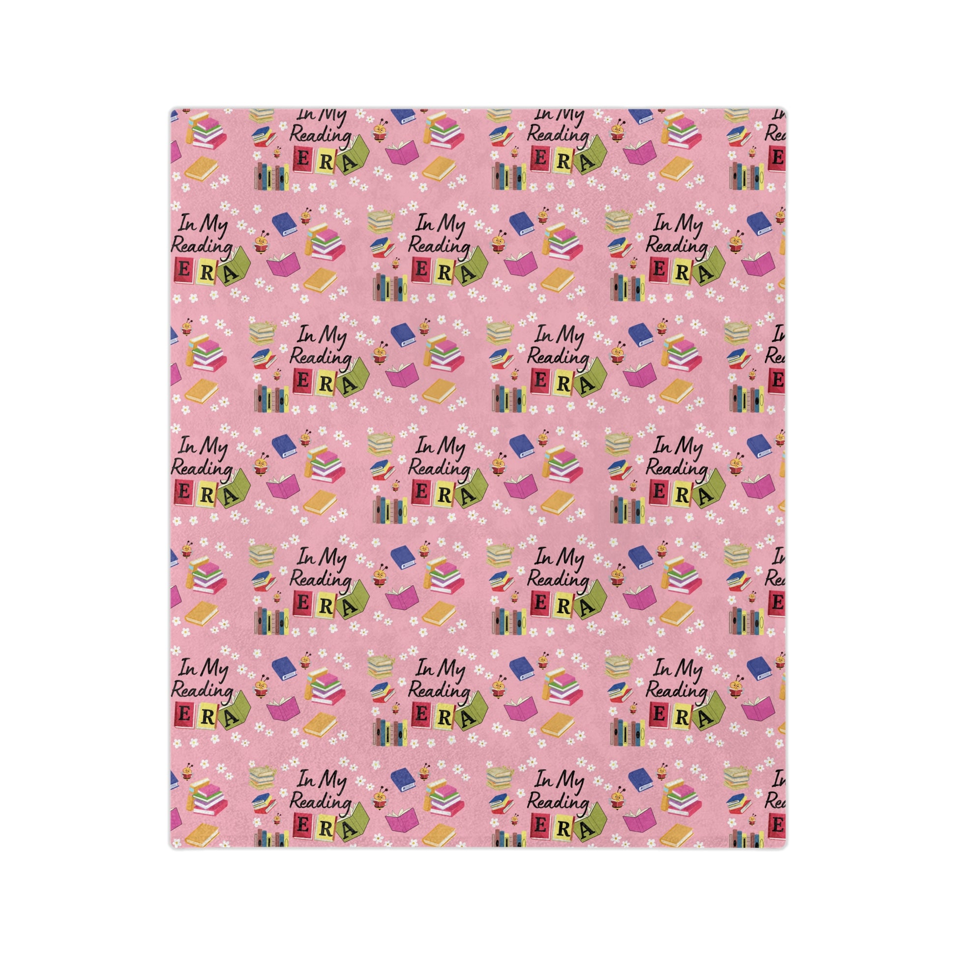 Cozy Pink "In My Reading ERA Blanket Soft Stylish Throw for Book Lovers Perfect for Reading Nooks, Bedrooms Gifts | Ideal for Relaxing with a Good BookThrow in 60x50 & 80x60, Lightweight, Warm, Perfect for Home