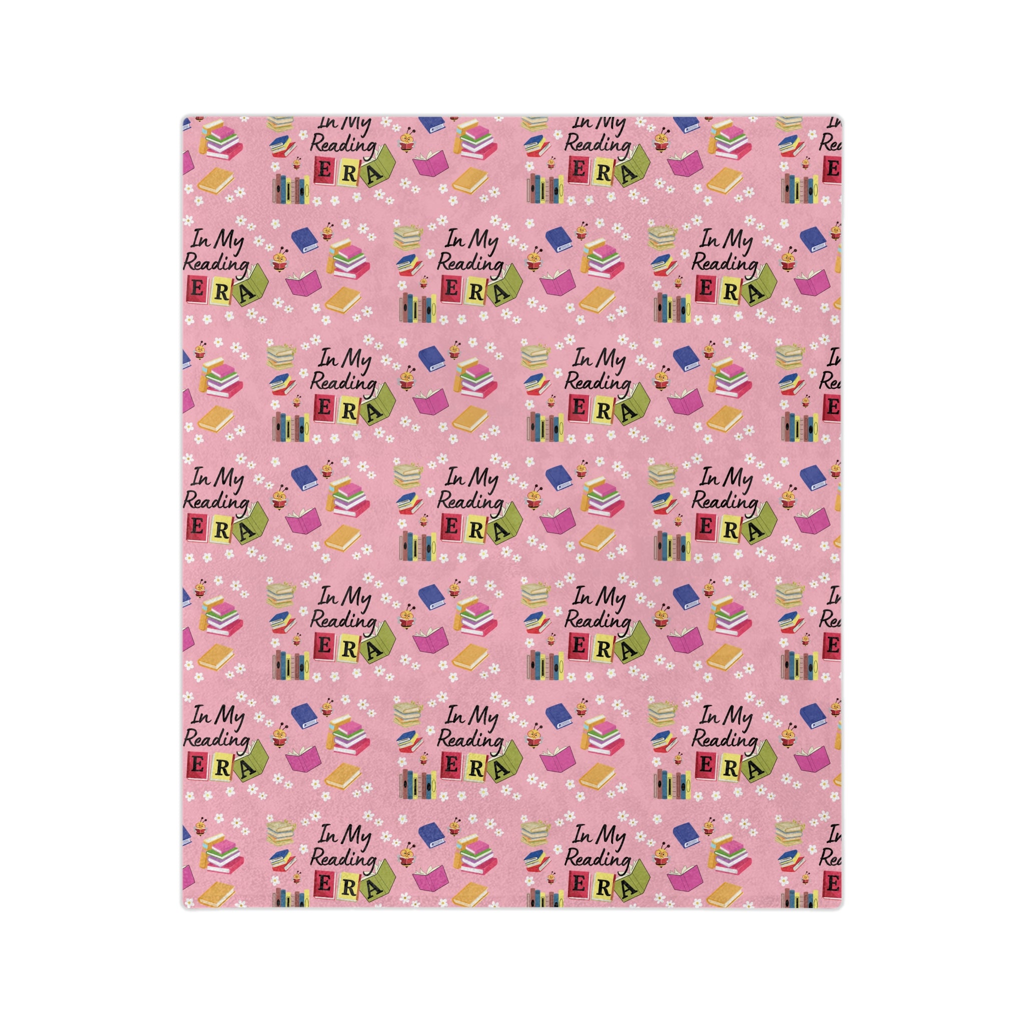 Cozy Pink "In My Reading ERA Blanket Soft Stylish Throw for Book Lovers Perfect for Reading Nooks, Bedrooms Gifts | Ideal for Relaxing with a Good BookThrow in 60x50 & 80x60, Lightweight, Warm, Perfect for Home