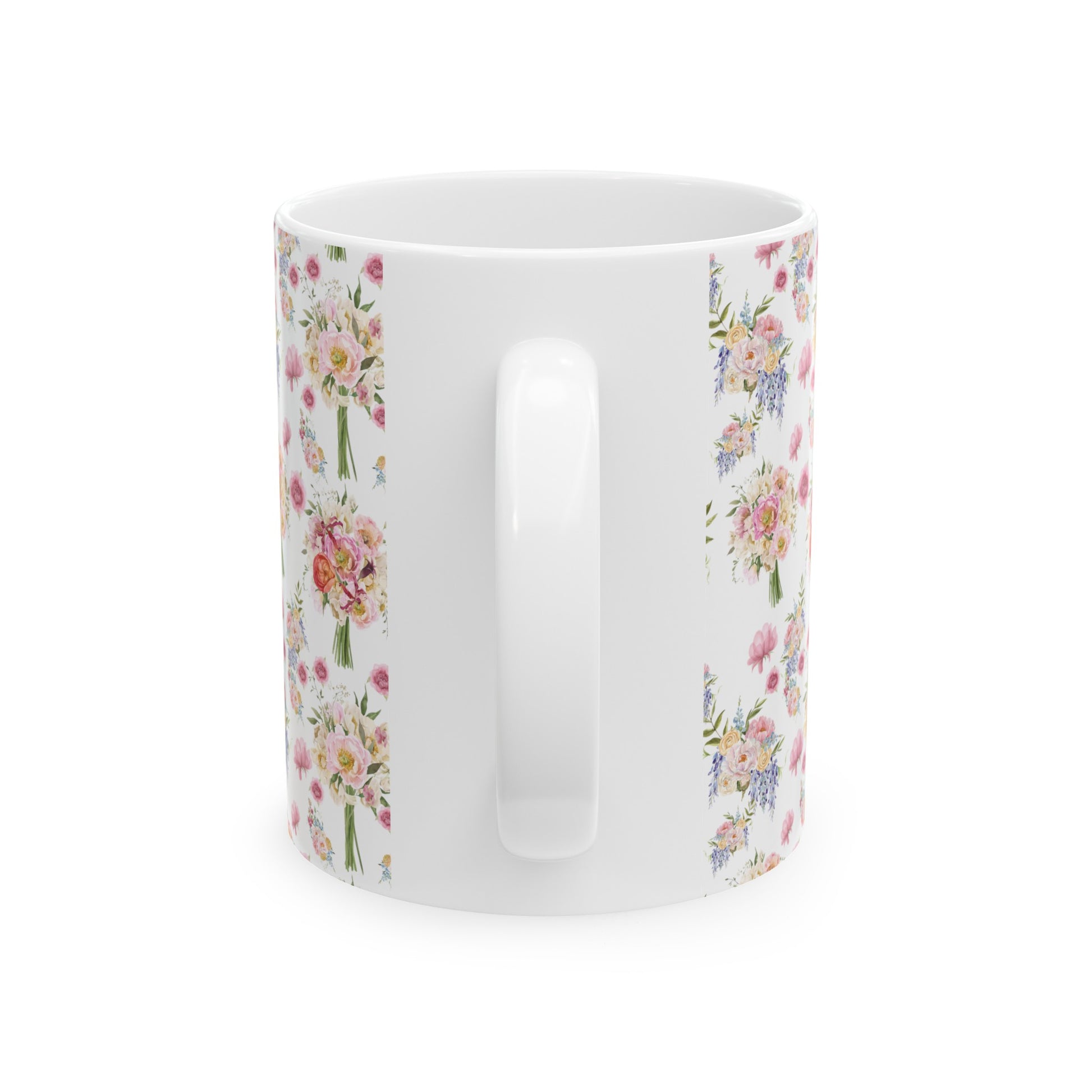 Pastel Wildflower Coffee Ceramic Mugs Perfect for Your Morning Brew | 11 oz & 15 oz Sizes Floral Mug for Tea, Cocoa, and More Unique Bohemian Design Gift for Nature Lovers - MRSBYVALLE