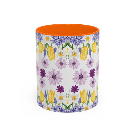 Botanical Floral Mug  Lavender & Yellow Flowers, Ceramic 11oz & 15oz Cup, Ideal Gift for Coffee Lovers, Mother's Day, or Cozy Spring Mornings