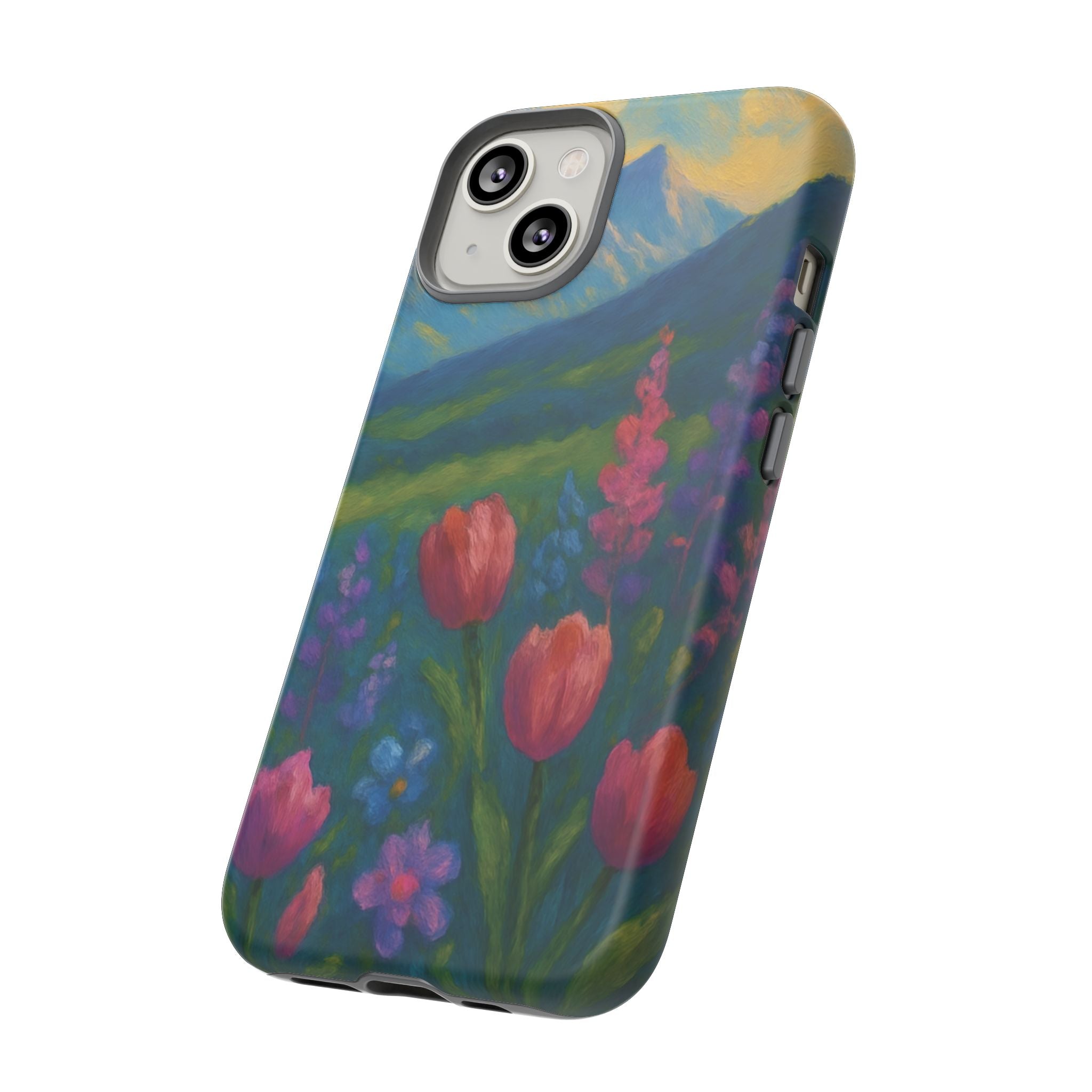 Mountains Wildflowers Phone Case | Vibrant Botanical Floral Design | Nature-Inspired Protective Cover for iPhone & Samsung | Trendy Aesthetic Gift Idea