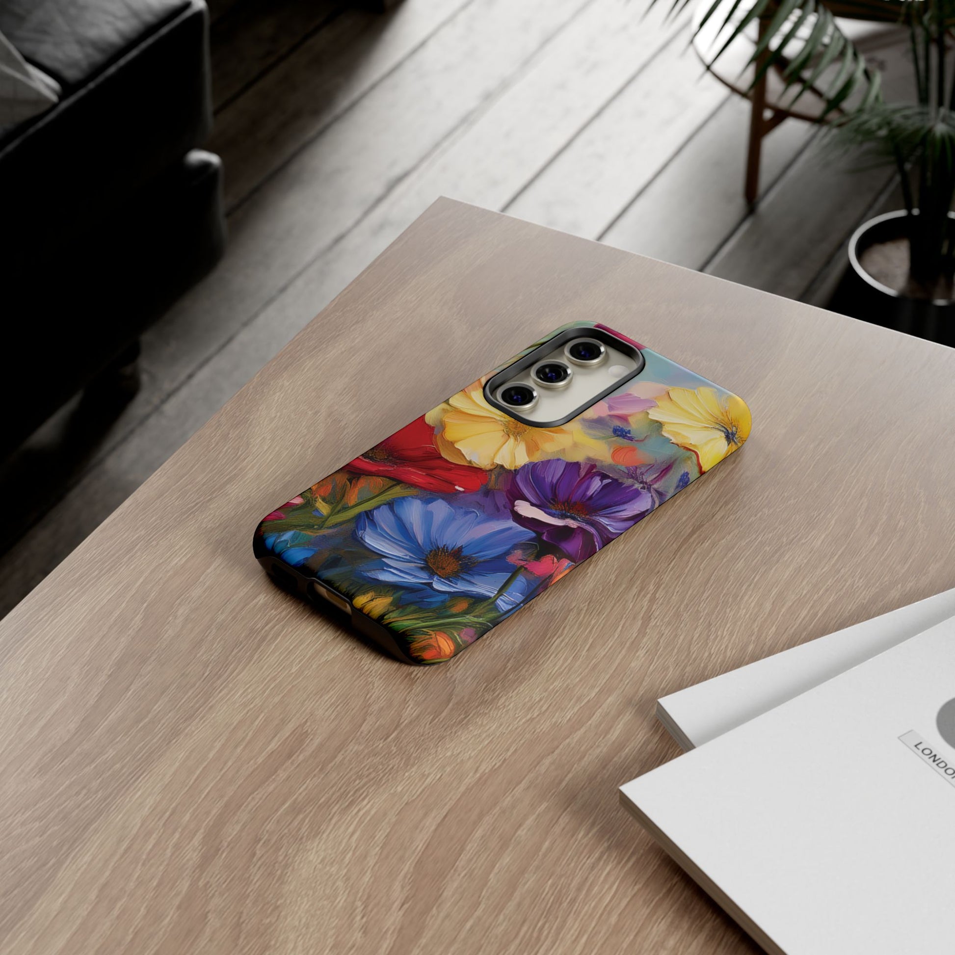 Bold Wildflower Phone Case Bright Hand-Painted Floral Art Vibrant Botanical Design for iPhone & Samsung | Trendy Nature Lover Gift Phone  Galaxy