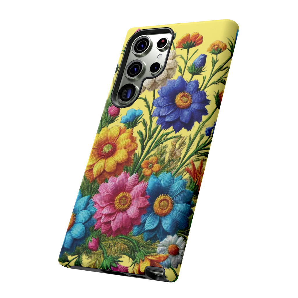 Phone Case Yellow Bright Floral Protective Phone Case Gift for Her Phone 15, Samsung iPhone Samsung  iPhone 15, Samsung iPhone Samsung Accessory Gift for Her