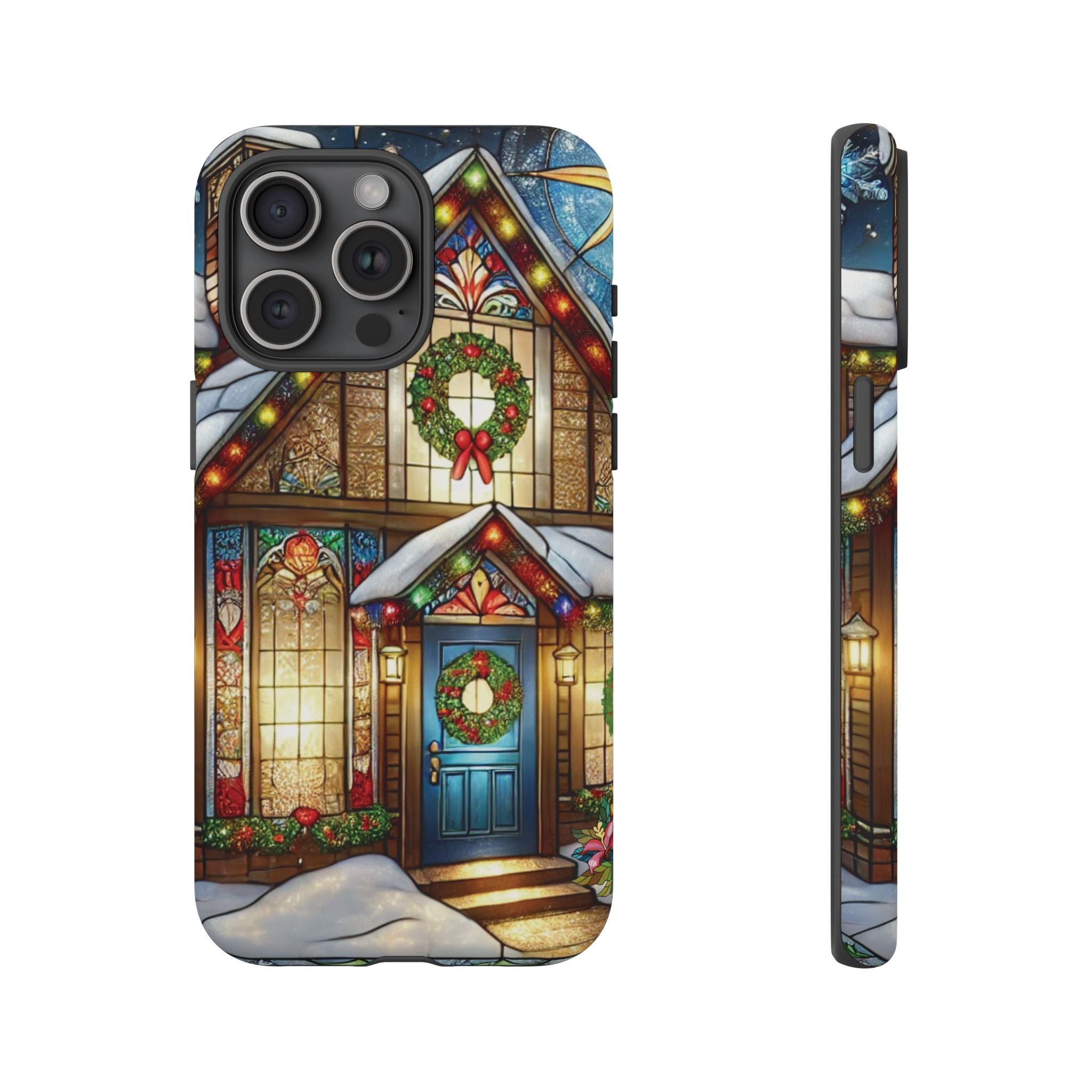 Phone Case - Stain Glass Christmas Unique Holiday Protection Gift for Her