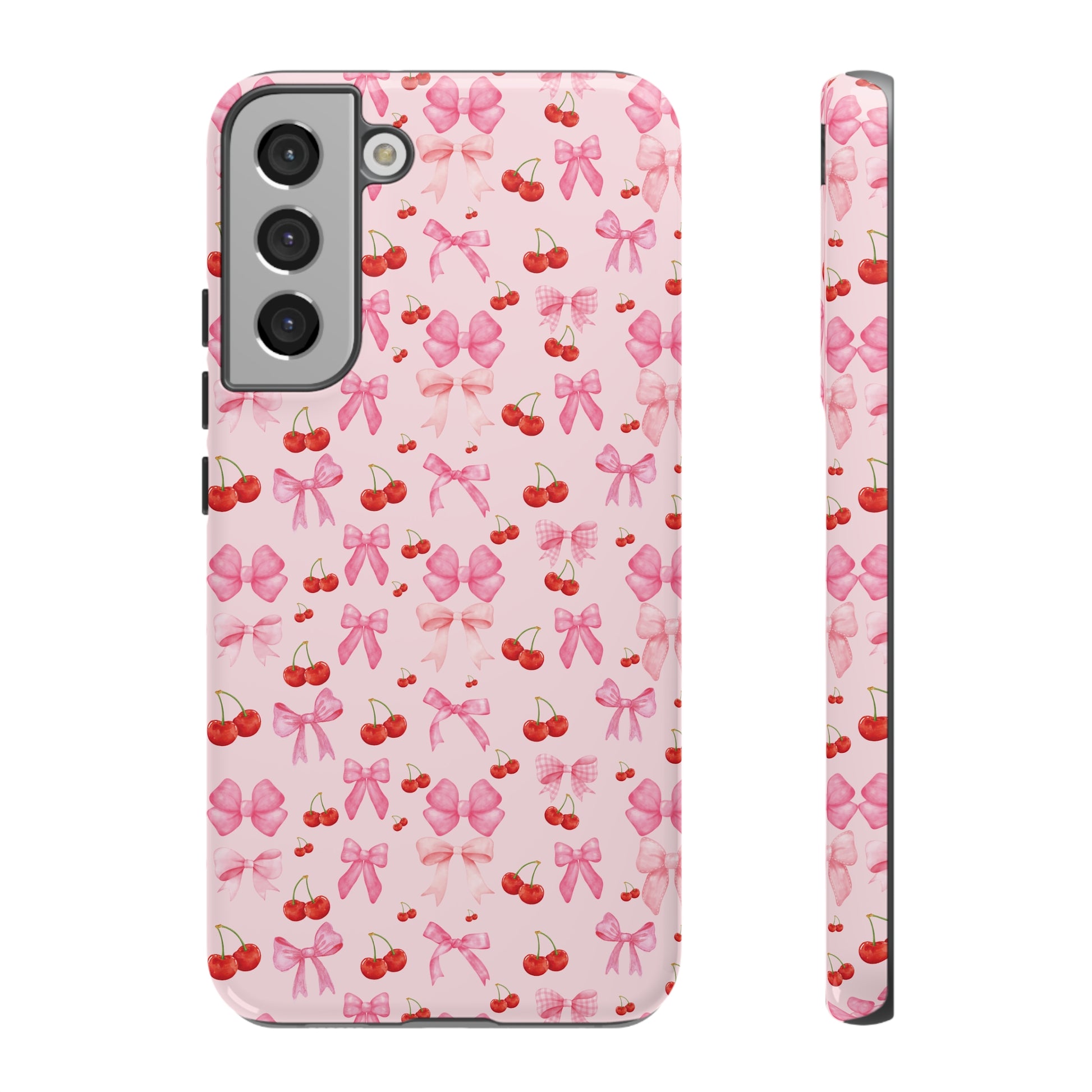 Coquette phone case Cherry Coquette Ribbon Bow iPhone Case Fruity, Girly Gift for Her Phone 15, Samsung iPhone Samsung Gift for Her Case iPhone 15, Samsung iPhone Samsung Accessory Gift for Her.