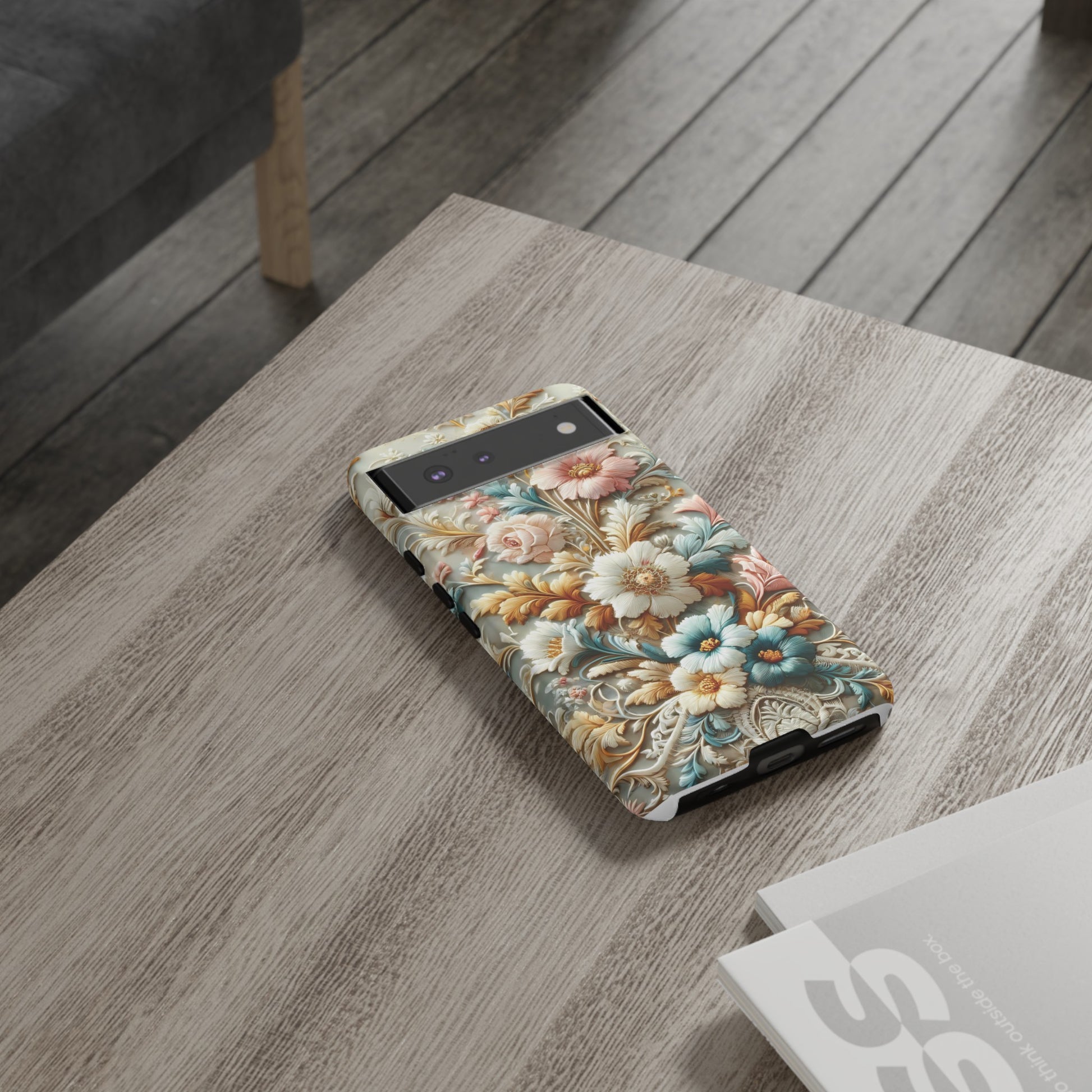 3D Elegant Faux Flowers Phone Case Stylish & Durable for iPhone Samsung Gift iPhone 15, 14, 13 Samsung Pixel Gift for Mom Accessory Gift for Her