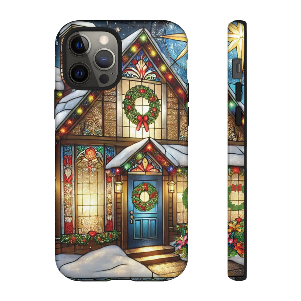 Phone Case - Stain Glass Christmas Unique Holiday Protection Gift for Her