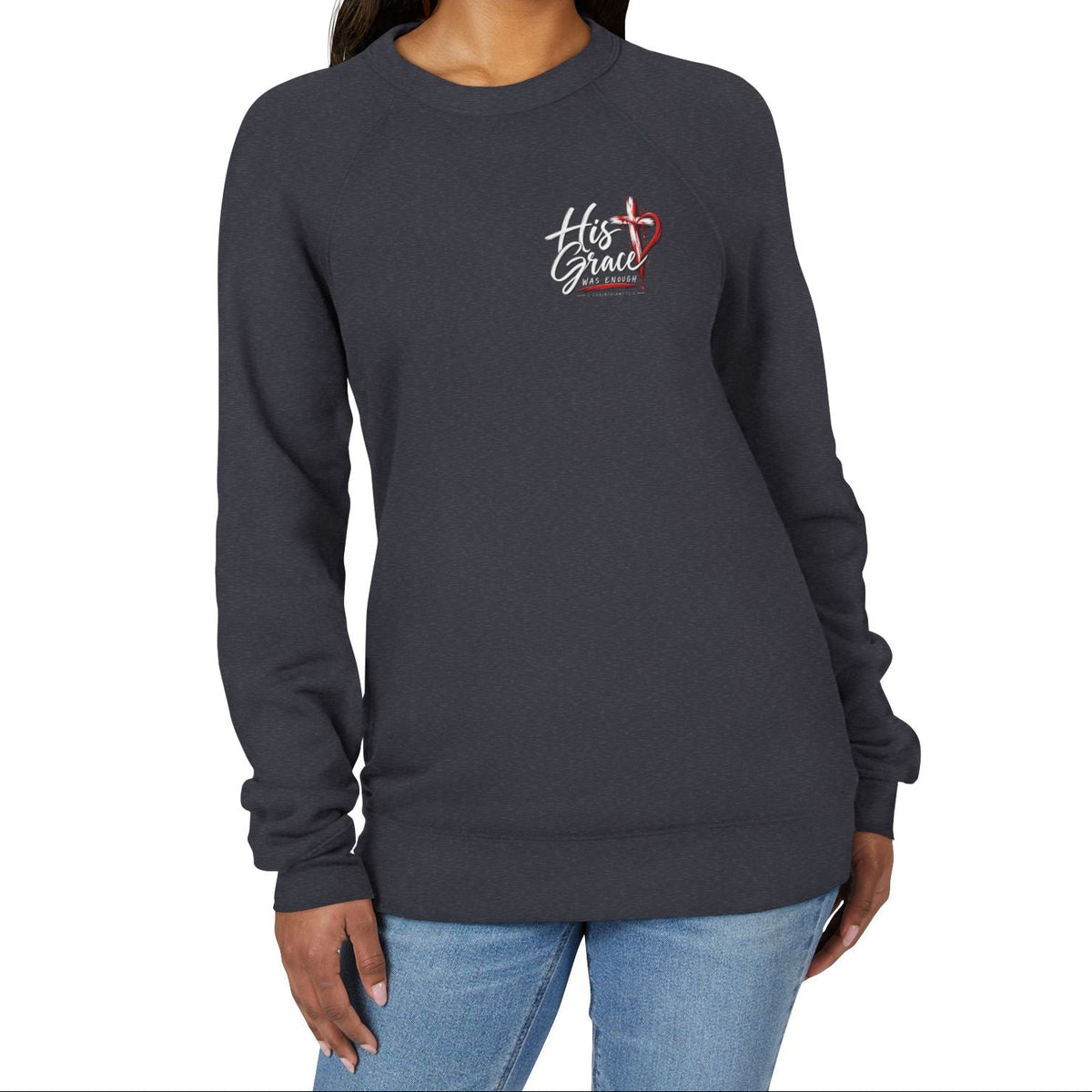 Saved by the Blood Sweatshirt — Christian Cross Faith Crewneck