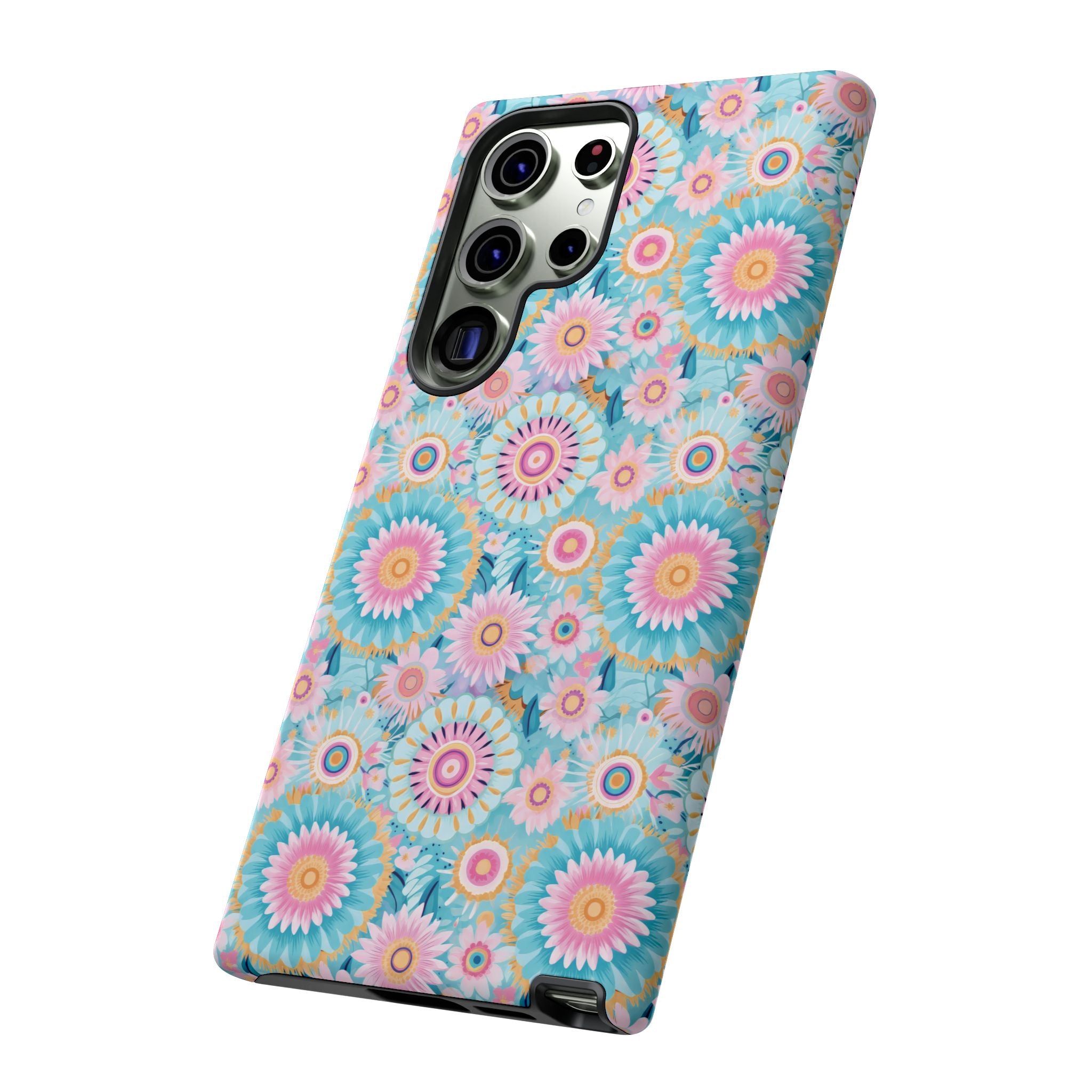 Coque de téléphone abstraite aquarelle bohème moderne compatible avec iPhone, Samsung et plus - Protection élégante et durable avec un design artistique vibrant, cadeau parfait pour elle