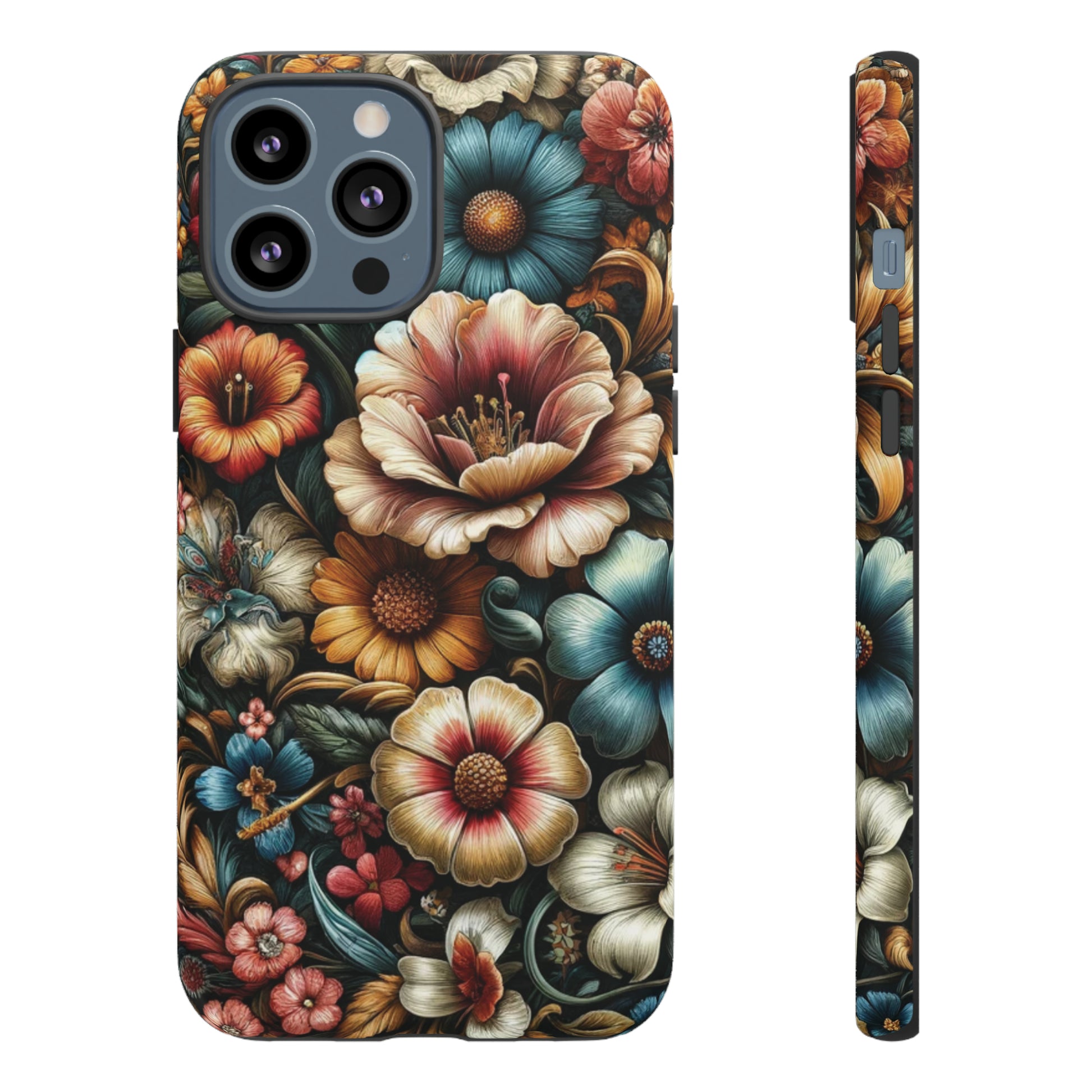 Pastel Floral Design Luxury Phone Tough Case Floral Elegant Durable Stylish for Modern Devices iPhone 15, Samsung iPhone Samsung Accessory Gift for Her.