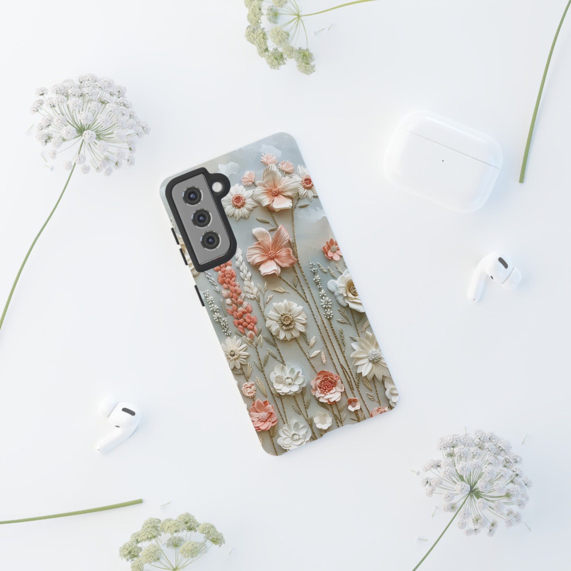 Pastel Wildflowers Protective Phone Case Gift for Her Phone 15, Samsung iPhone Samsung Gift for Her Case iPhone 15, Samsung iPhone Samsung Accessory Gift for Her