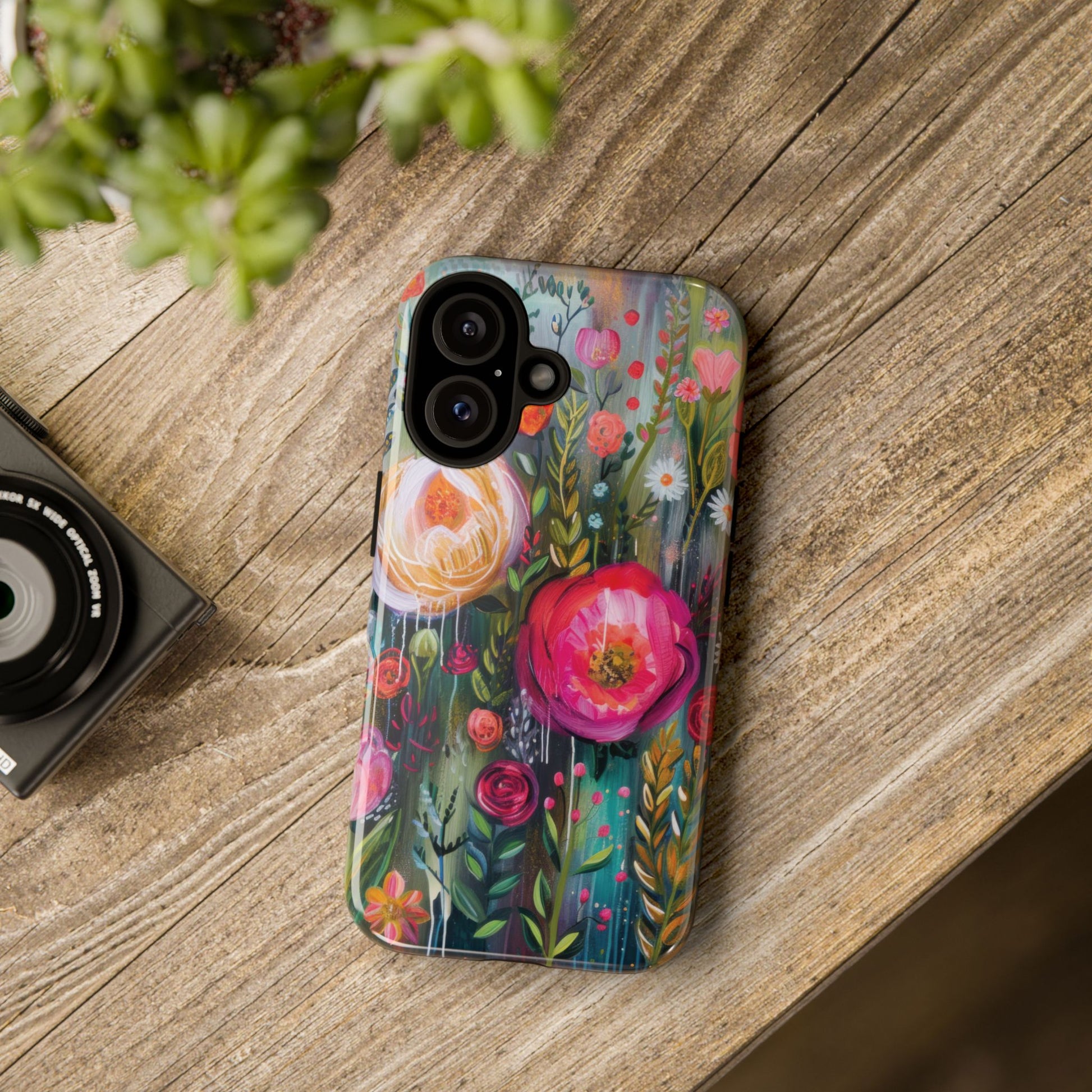 Watercolor Boho Floral Phone Case for iPhone 16 15 14 13 12  21 23 Samsung, and Pixel | Stylish Protective Cover Gift for Her Perfect for Floral Lover - MRSBYVALLE