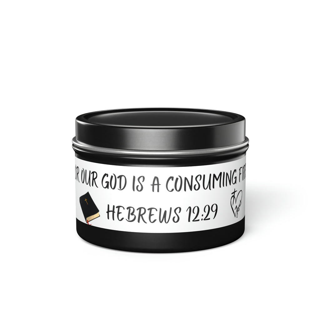 New House Sacred Light Divine Verse Tin Candles Embrace Peace with 4oz/8oz Coconut Soy Wax, Hand-Poured in USA. Lead-Free Wick, 20-40hr Burn. Evergreen, Vanilla, More. Spiritual Ambiance Awaits. Grace.