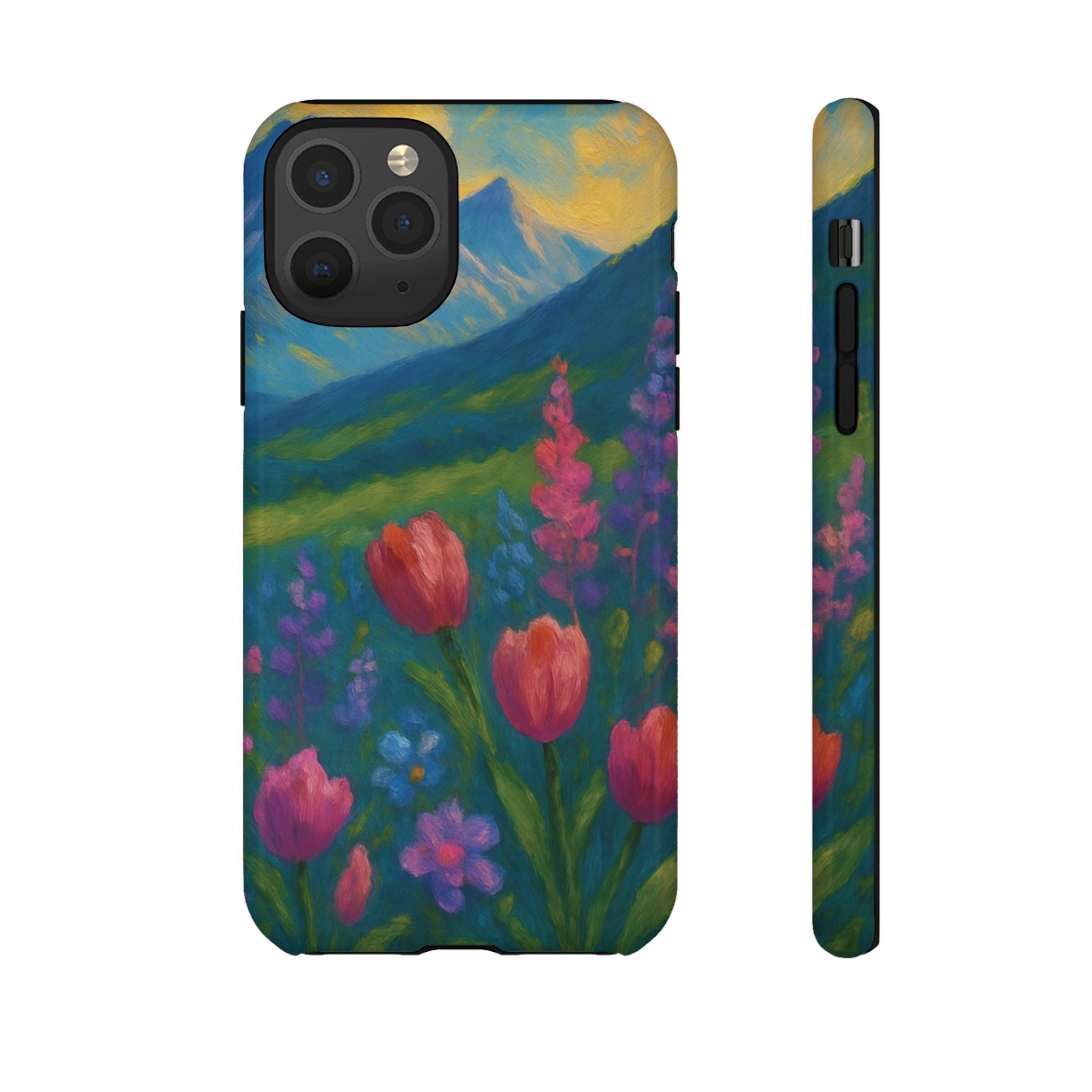 Mountains Wildflowers Phone Case | Vibrant Botanical Floral Design | Nature-Inspired Protective Cover for iPhone & Samsung | Trendy Aesthetic Gift Idea