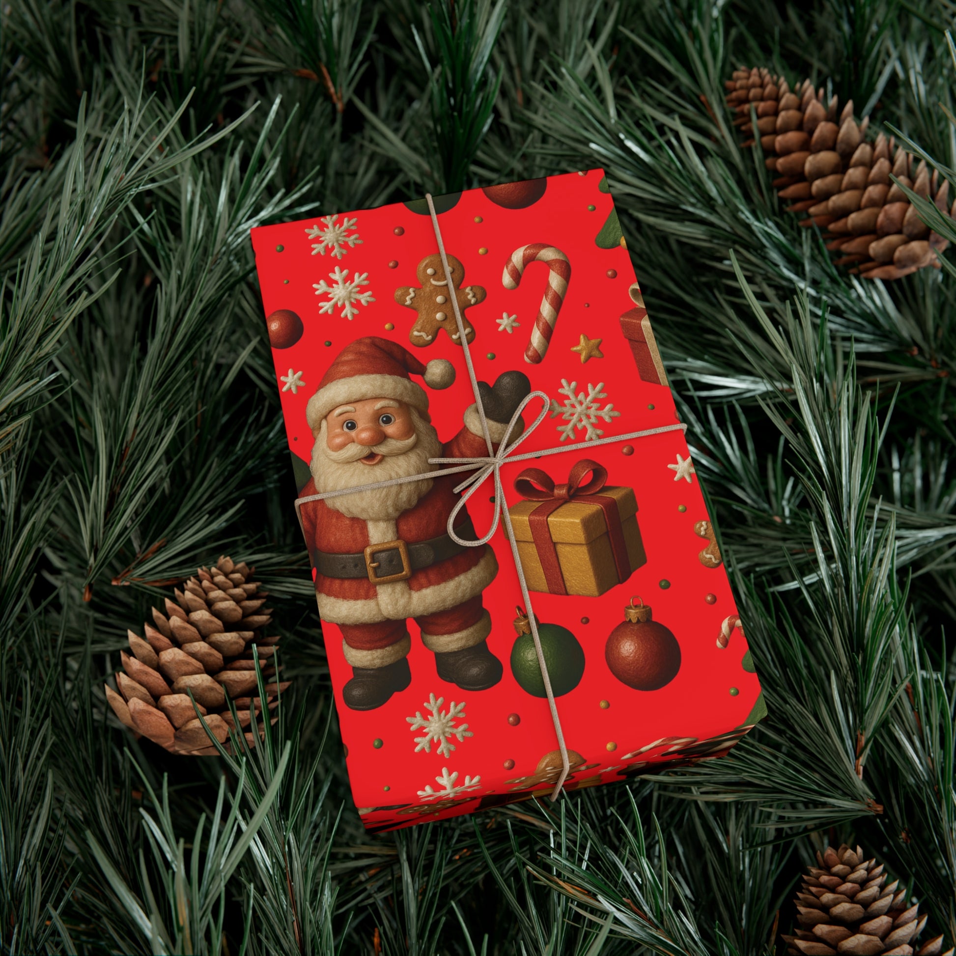 Red Christmas Wrapping Paper Premium Festive Gift Wrap Roll, Classic Holiday Design, Great for Presents, Durable, Vibrant, and Perfect for Seasonal Gifting