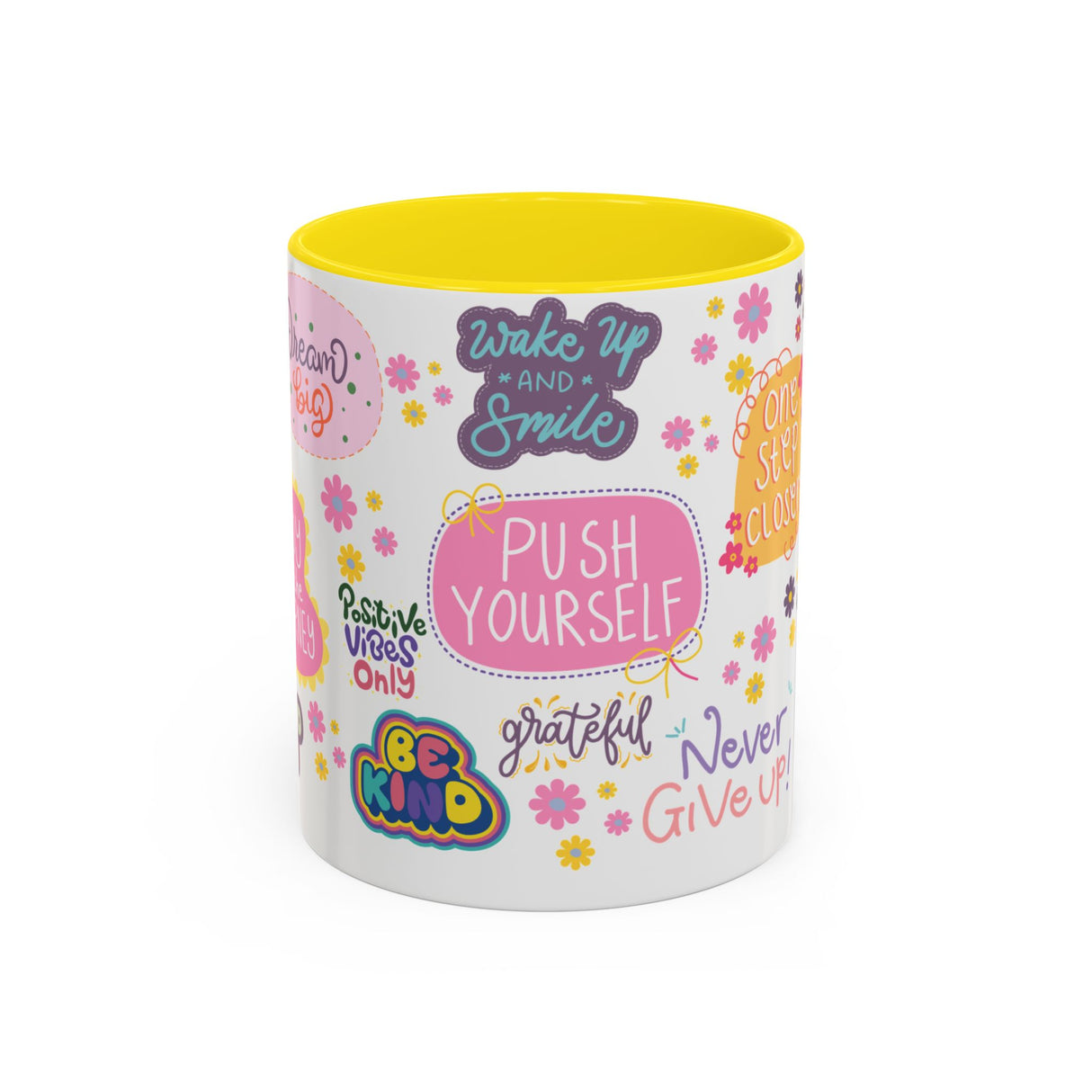 Good Vibes Only Coffee Mug 11 & 15 oz Ceramic Inspirational Cup, Positive Affirmation Gift for Mom, Teacher & Coworker | Morning Motivation Mother's Day, or Cozy Spring Mornings