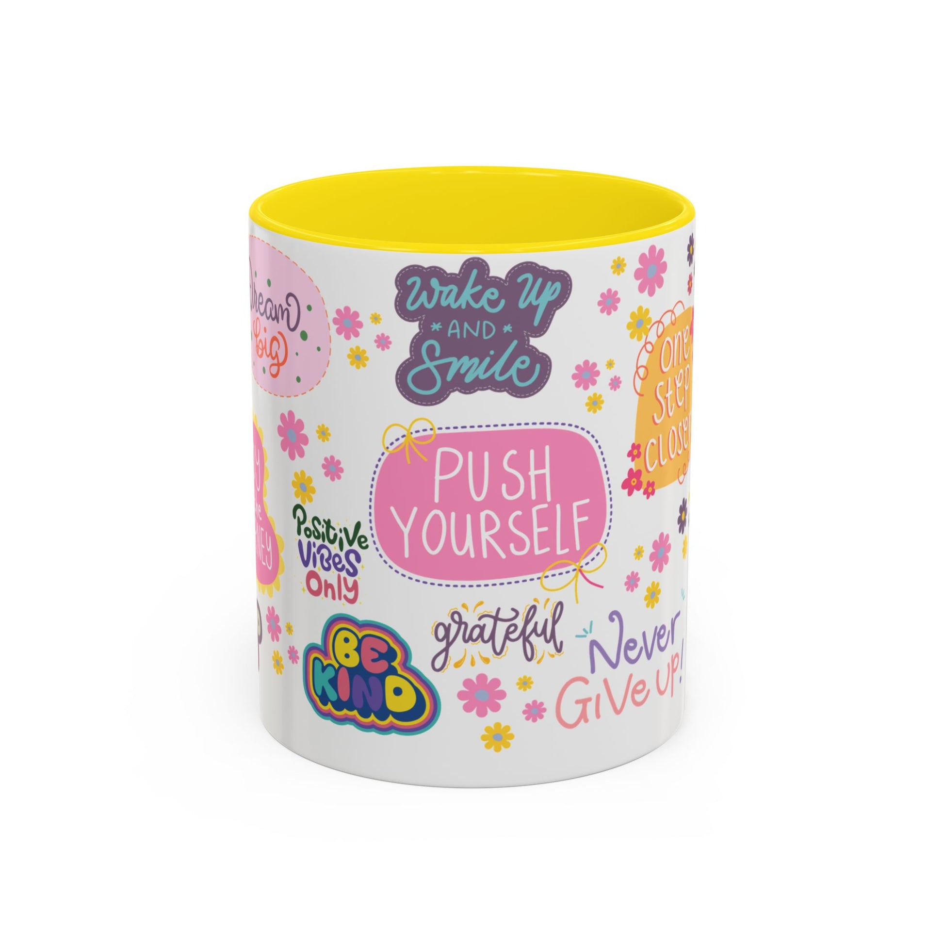 Good Vibes Only Coffee Mug 11 & 15 oz Ceramic Inspirational Cup, Positive Affirmation Gift for Mom, Teacher & Coworker | Morning Motivation Mother's Day, or Cozy Spring Mornings