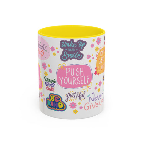 Good Vibes Only Coffee Mug 11 & 15 oz Ceramic Inspirational Cup, Positive Affirmation Gift for Mom, Teacher & Coworker | Morning Motivation Mother's Day, or Cozy Spring Mornings