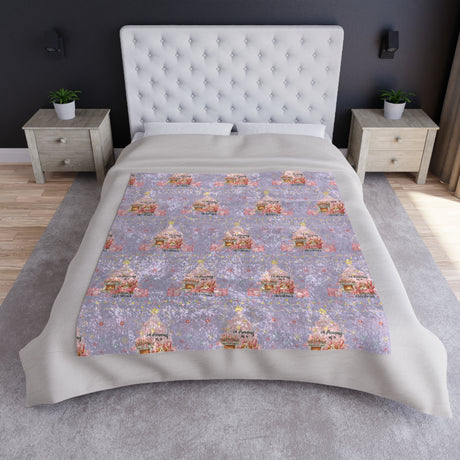 Dreaming of a Pink Christmas Velvet Blanket  Cozy Soft Throw | Festive Holiday Decor | Luxurious Pink Velvet Christmas Blanket for Bed, Couch, or Gift - MRSBYVALLE