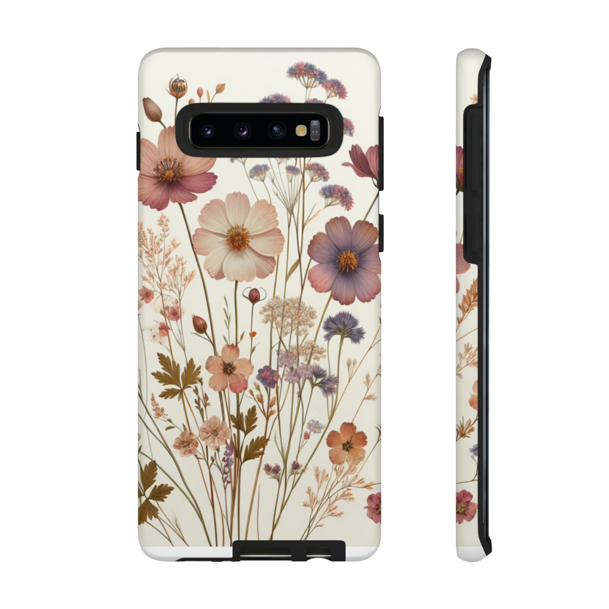 Wildflower Boho Luxury Phone Tough Case Floral Elegant Durable Stylish for Modern Devices iPhone 15, Samsung iPhone Samsung Accessory Gift for Her.