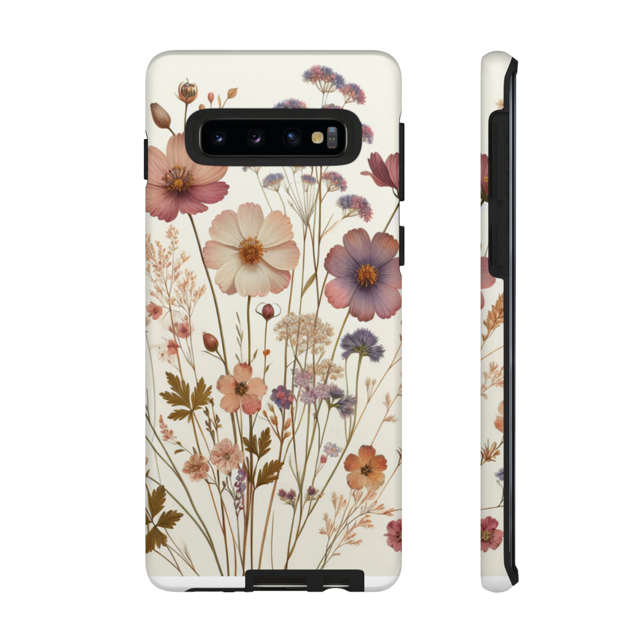 Wildflower Boho Luxury Phone Tough Case Floral Elegant Durable Stylish for Modern Devices iPhone 15, Samsung iPhone Samsung Accessory Gift for Her.