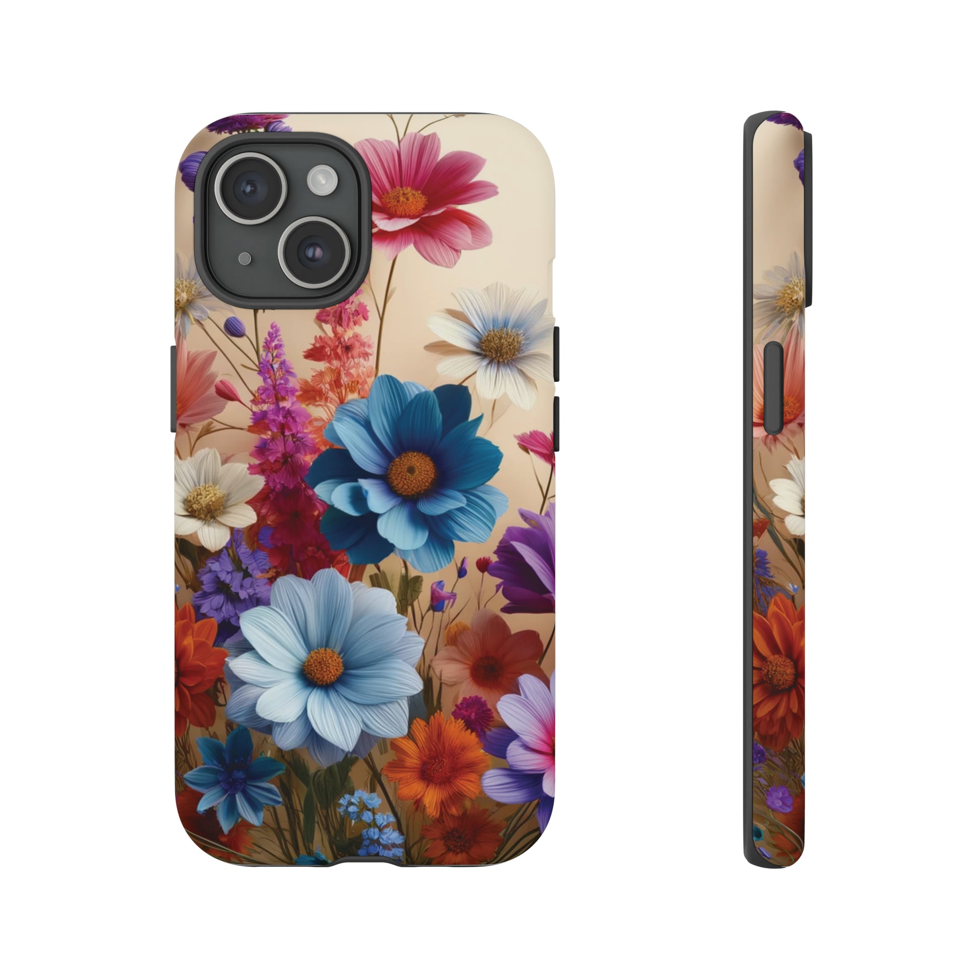 Best Phone Case Floral 3D Illusion Luxury Tough Case Floral Elegant Durable Stylish for Modern Devices iPhone 15, Samsung iPhone Samsung Accessory Gift for Her.