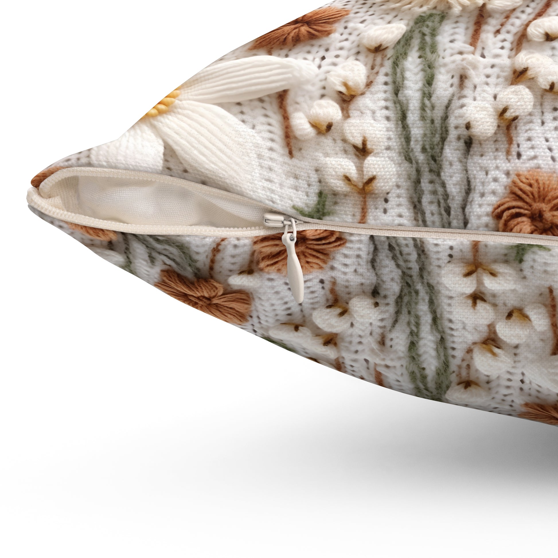 Enchanting Wildflower Mirage Boho 3D Embroidery Illusion Decorative Pillow Touch of Beauty to Your Decor Living Room Comfort for Bedroom or Housewarming Gift New House, Bridal Shower Gift.