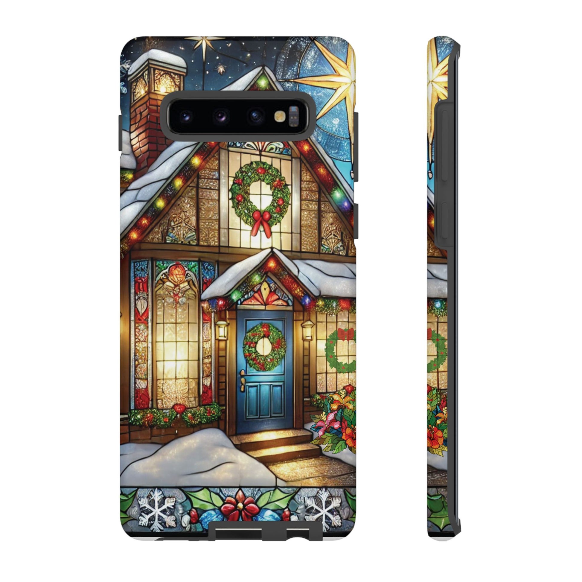 Stain Glass Christmas Phone Case Unique Holiday Protection for Your Device | Stylish & Durable Cover Gift for Her Phone 15, Samsung iPhone Samsung Accessory Gift for Her - MRSBYVALLE