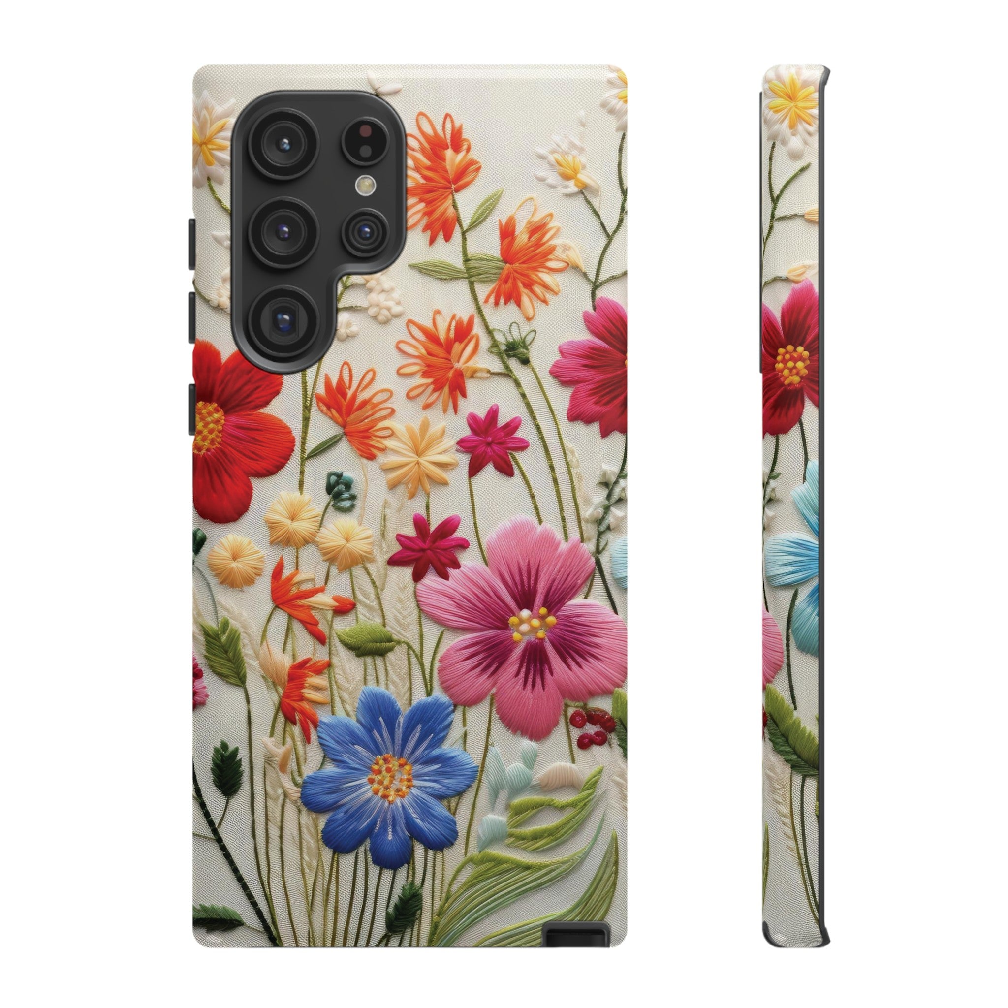 3D Floral Phone Case Elegant Faux Flower Durable for iPhone Samsung Smartphone iPhone 15, 14, 13 Samsung Gift for Mom