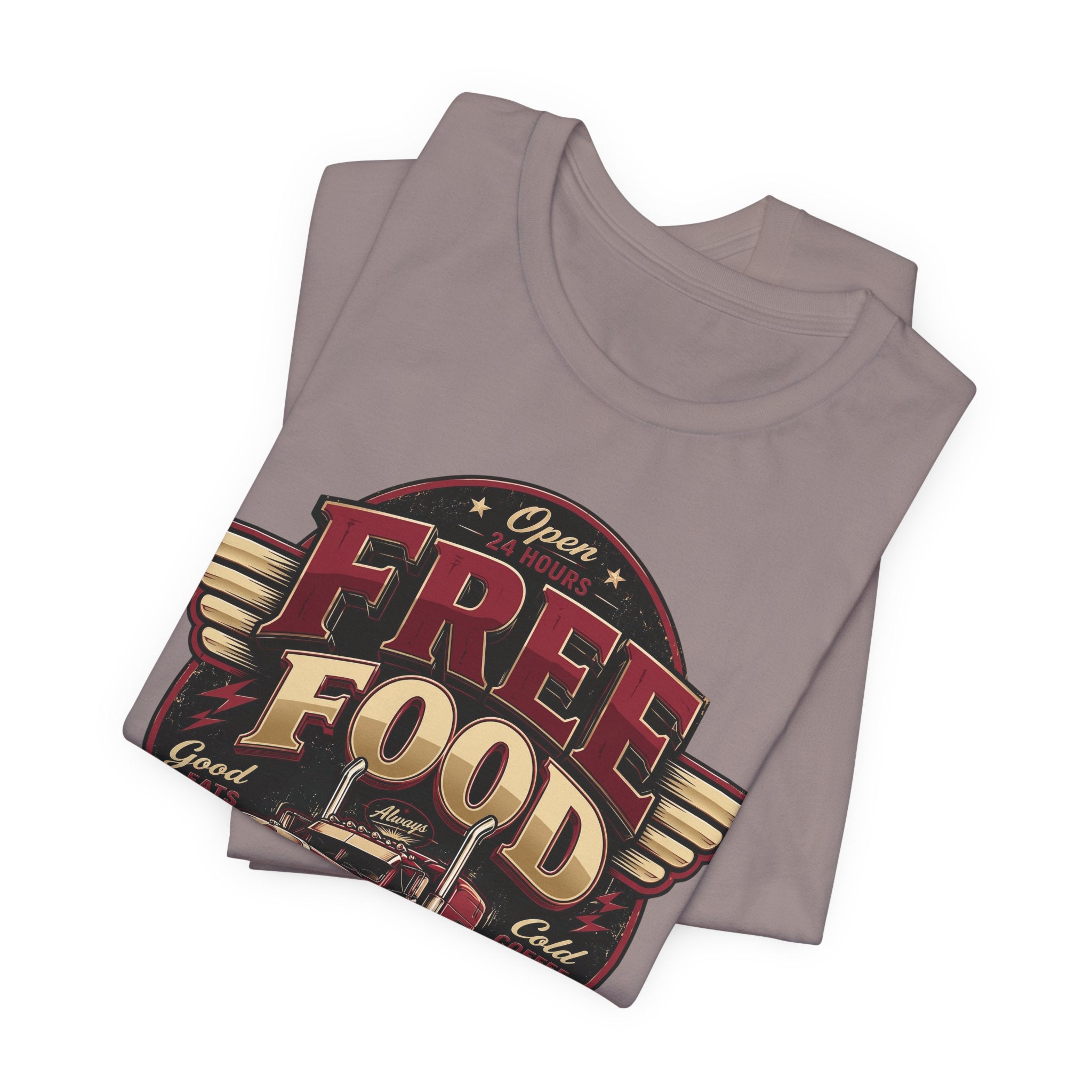Funny "Free Food" Food Truck T-Shirt Perfect for Dad or Husband