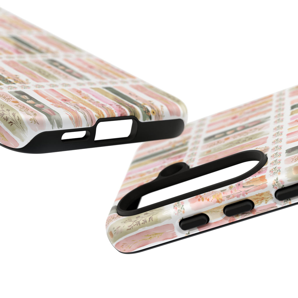 Pastel Brushstroke Floral Phone Case Soft Illusion Flower Design, Aesthetic Protective Cover, Feminine Style, Cute Gift for Her, Fits Most Models