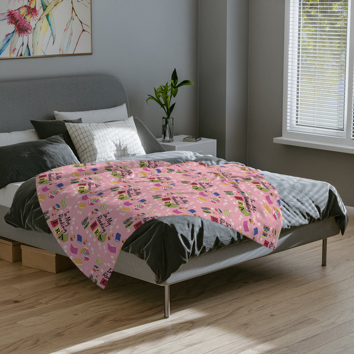 Cozy Pink "In My Reading ERA Blanket Soft Stylish Throw for Book Lovers Perfect for Reading Nooks, Bedrooms Gifts | Ideal for Relaxing with a Good BookThrow in 60x50 & 80x60, Lightweight, Warm, Perfect for Home
