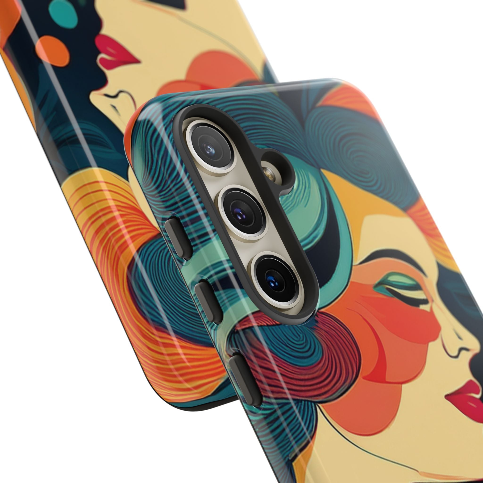 Coque de Téléphone Esthétique Années 50 Rétro Design d'Inspiration Vintage aux Couleurs Pastel Housse Style Mid-Century pour Modèles iPhone et Samsung Galaxy