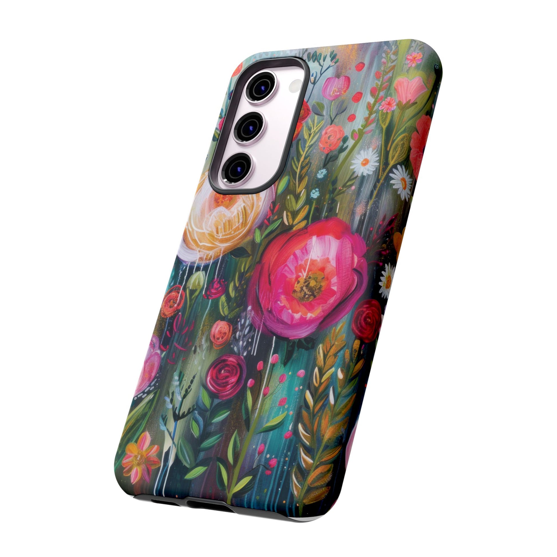Watercolor Boho Floral Phone Case for iPhone 16 15 14 13 12  21 23 Samsung, and Pixel | Stylish Protective Cover Gift for Her Perfect for Floral Lover