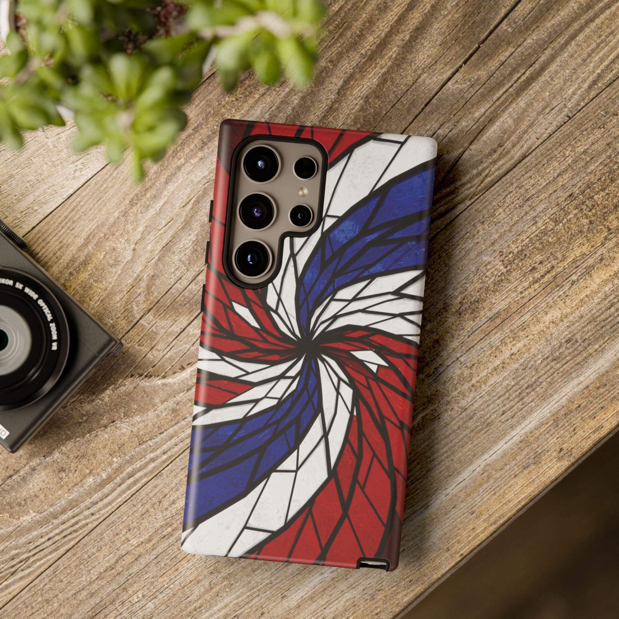 Patriotic Red White & Blue Phone Case – USA Flag Design, Independence Day Gift, Protective Cover for iPhone, Samsung, Pixel