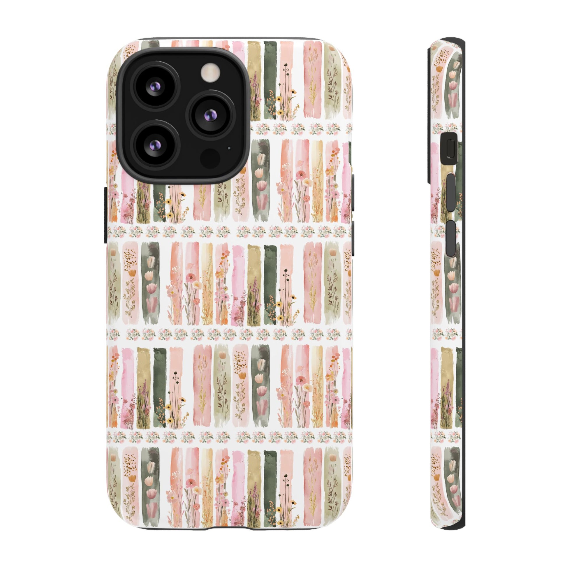 Pastel Brushstroke Floral Phone Case Soft Illusion Flower Design, Aesthetic Protective Cover, Feminine Style, Cute Gift for Her, Fits Most Models