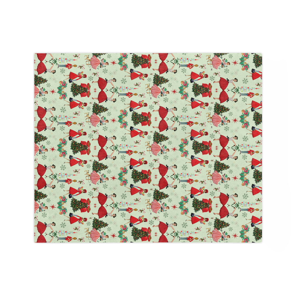 50s Christmas Minky Blanket Throw Ultra-Soft Minky Blanket Cozy Comfort Blanket Elegant Home Decor Plush Microfiber for Maximum Comfort Blanket, Perfect for Snuggling Decor, Cozy All-Season Warmth, Housewarming Gift Throw - MRSBYVALLE
