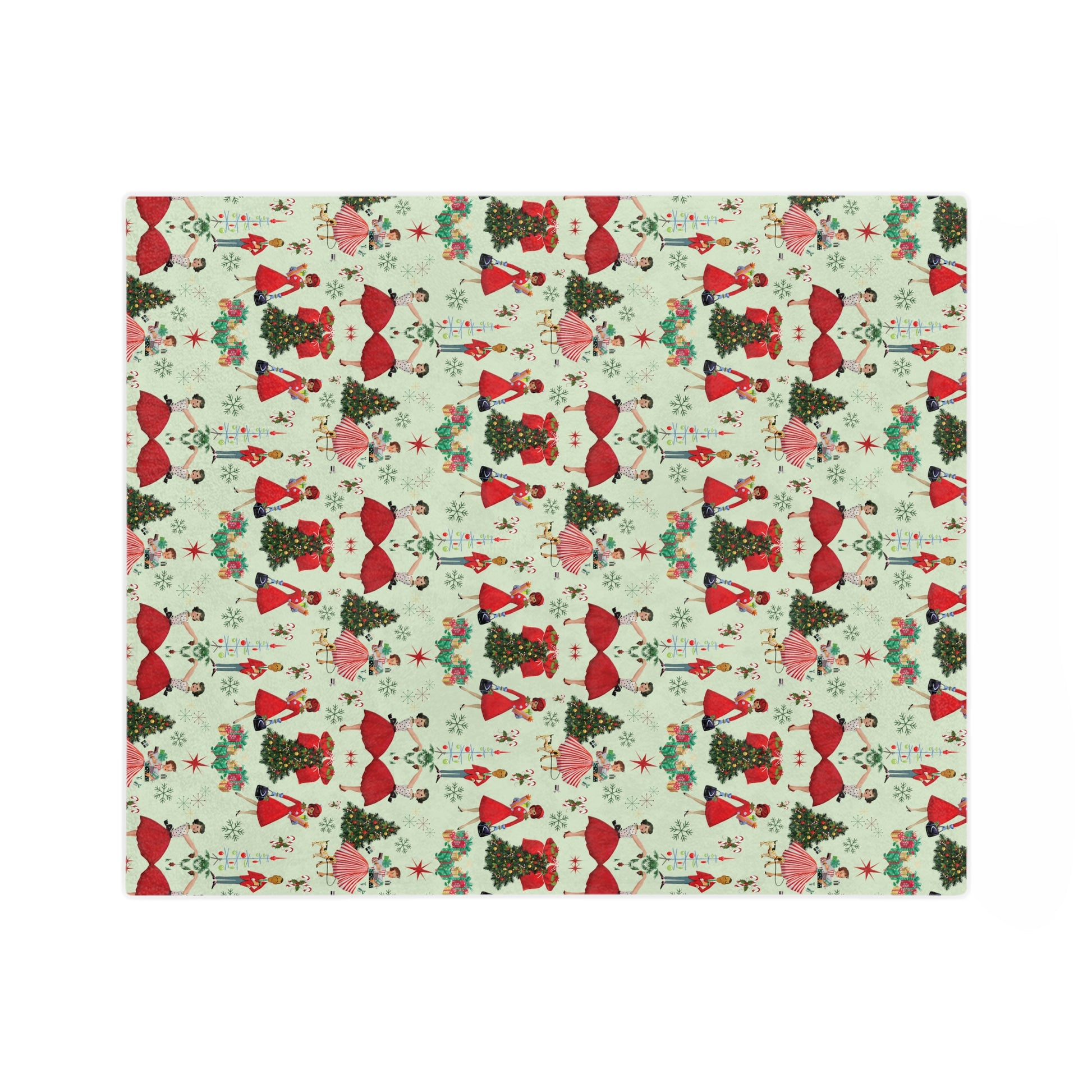 50s Christmas Minky Blanket Throw Ultra-Soft Minky Blanket Cozy Comfort Blanket Elegant Home Decor Plush Microfiber for Maximum Comfort Blanket, Perfect for Snuggling Decor, Cozy All-Season Warmth, Housewarming Gift Throw - MRSBYVALLE