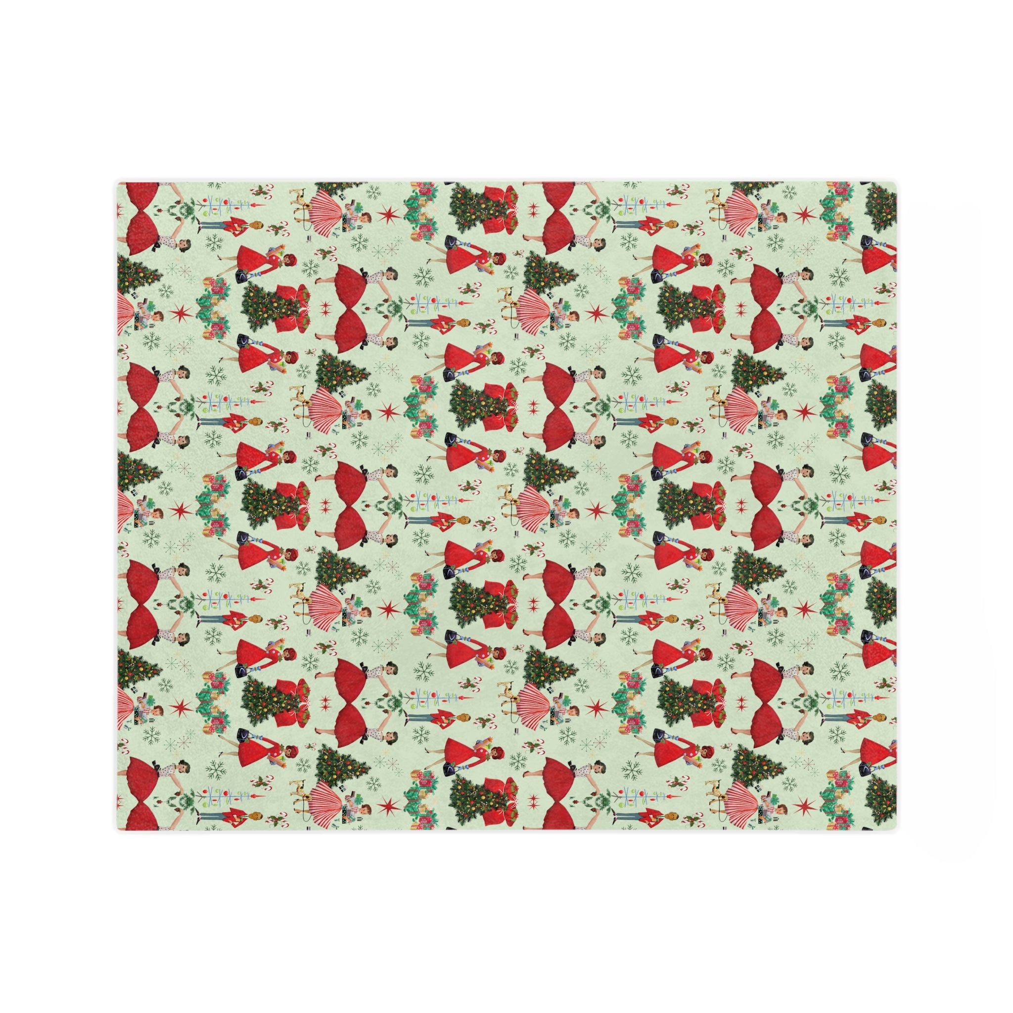 50s Christmas Minky Blanket Throw Ultra-Soft Minky Blanket Cozy Comfort Blanket Elegant Home Decor Plush Microfiber for Maximum Comfort Blanket, Perfect for Snuggling Decor, Cozy All-Season Warmth, Housewarming Gift Throw - MRSBYVALLE