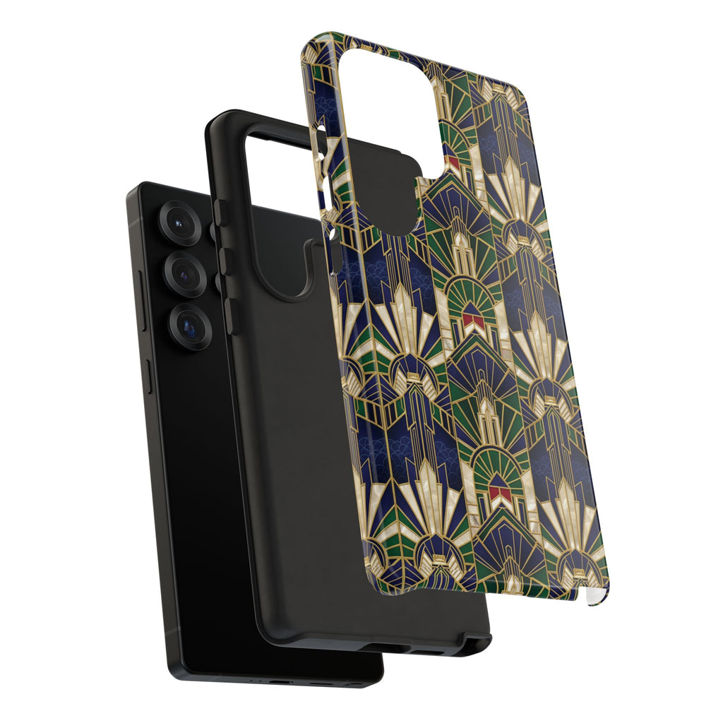 Navy & Gold Art Deco Phone Case — Imperial Art Deco Tough Case